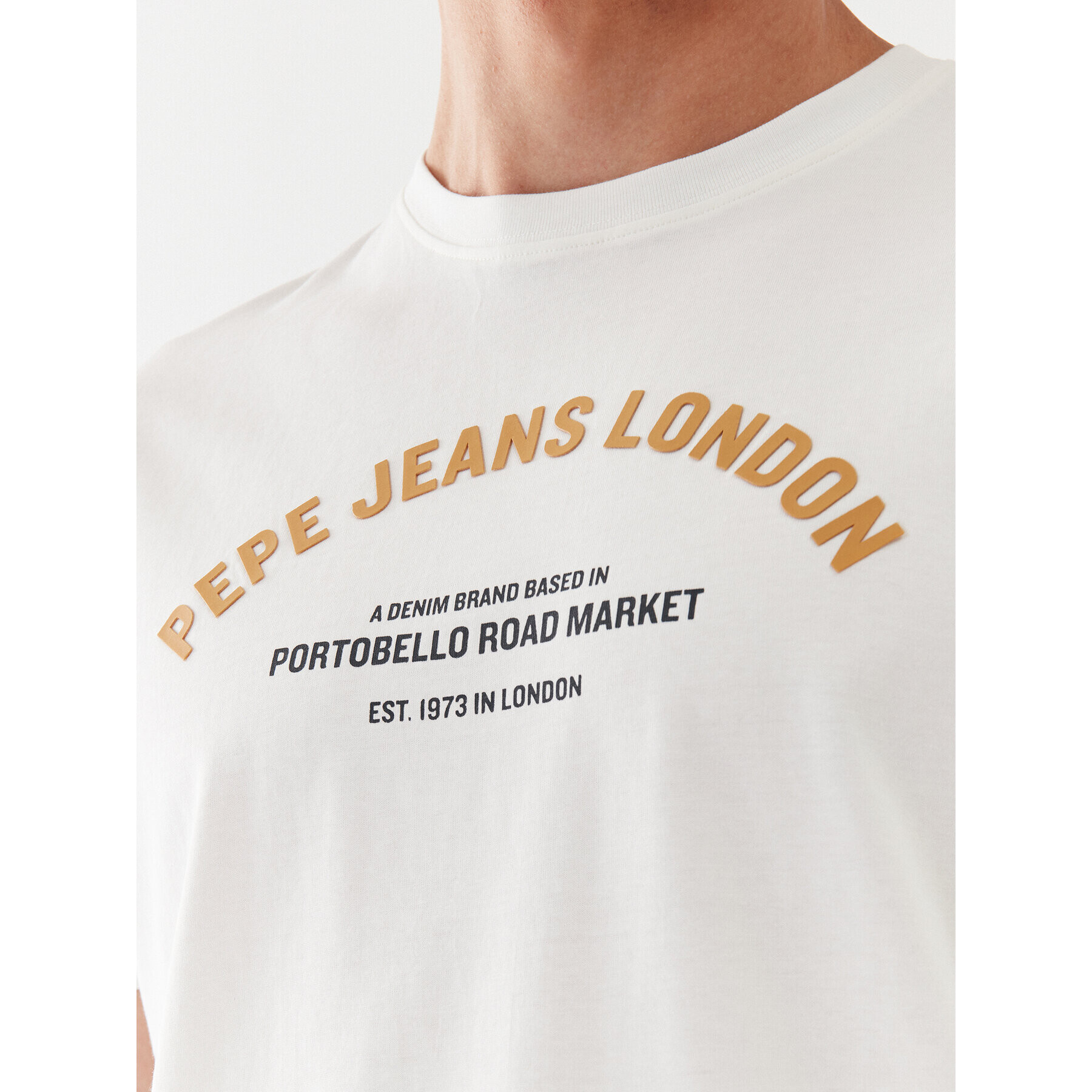 Pepe Jeans Tricou Waddon PM508948 Alb Regular Fit - Pled.ro