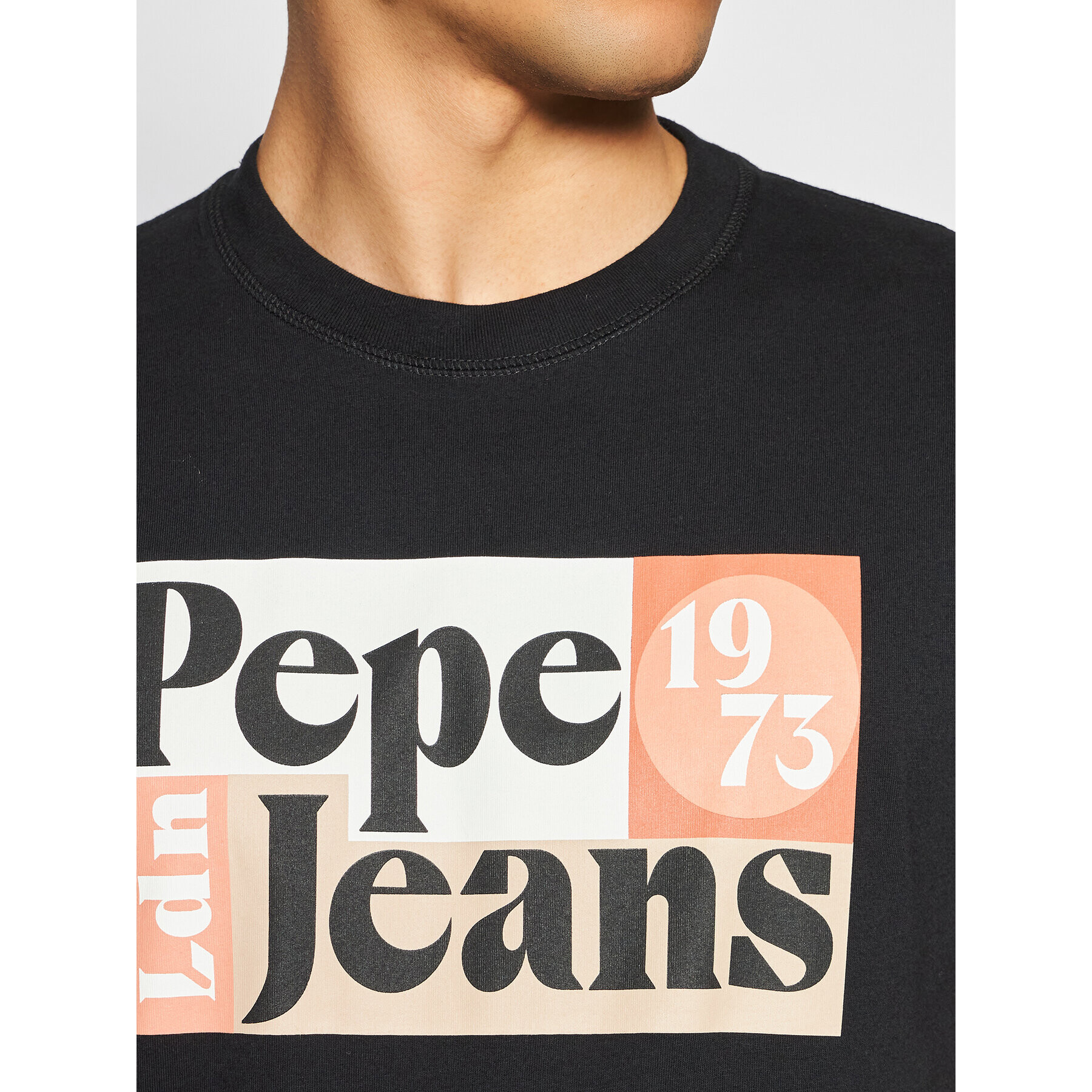 Pepe Jeans Tricou Wells PM507875 Negru Regular Fit - Pled.ro