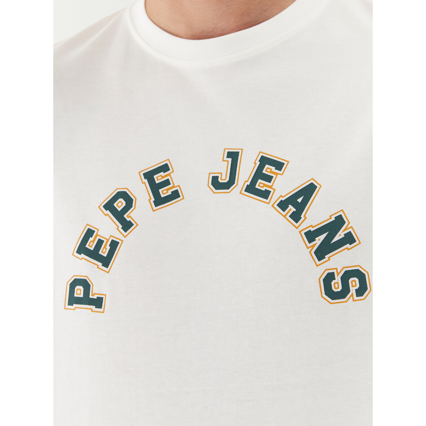 Pepe Jeans Tricou Westend Tee PM509124 Alb Regular Fit - Pled.ro