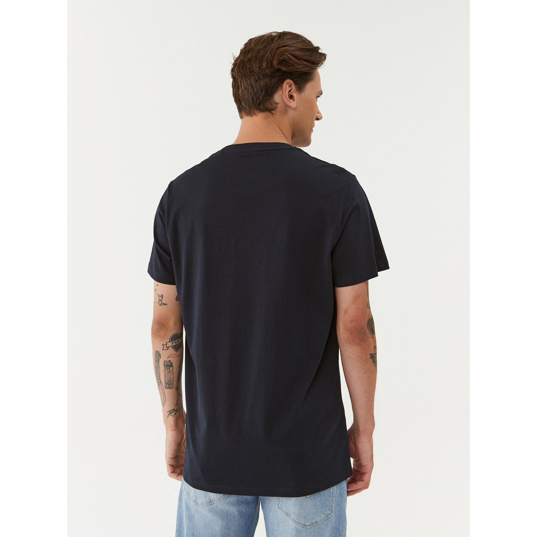 Pepe Jeans Tricou Westend Tee PM509124 Bleumarin Regular Fit - Pled.ro