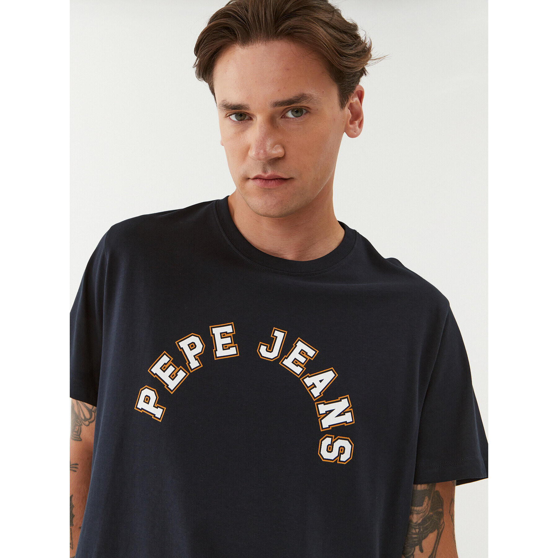 Pepe Jeans Tricou Westend Tee PM509124 Bleumarin Regular Fit - Pled.ro