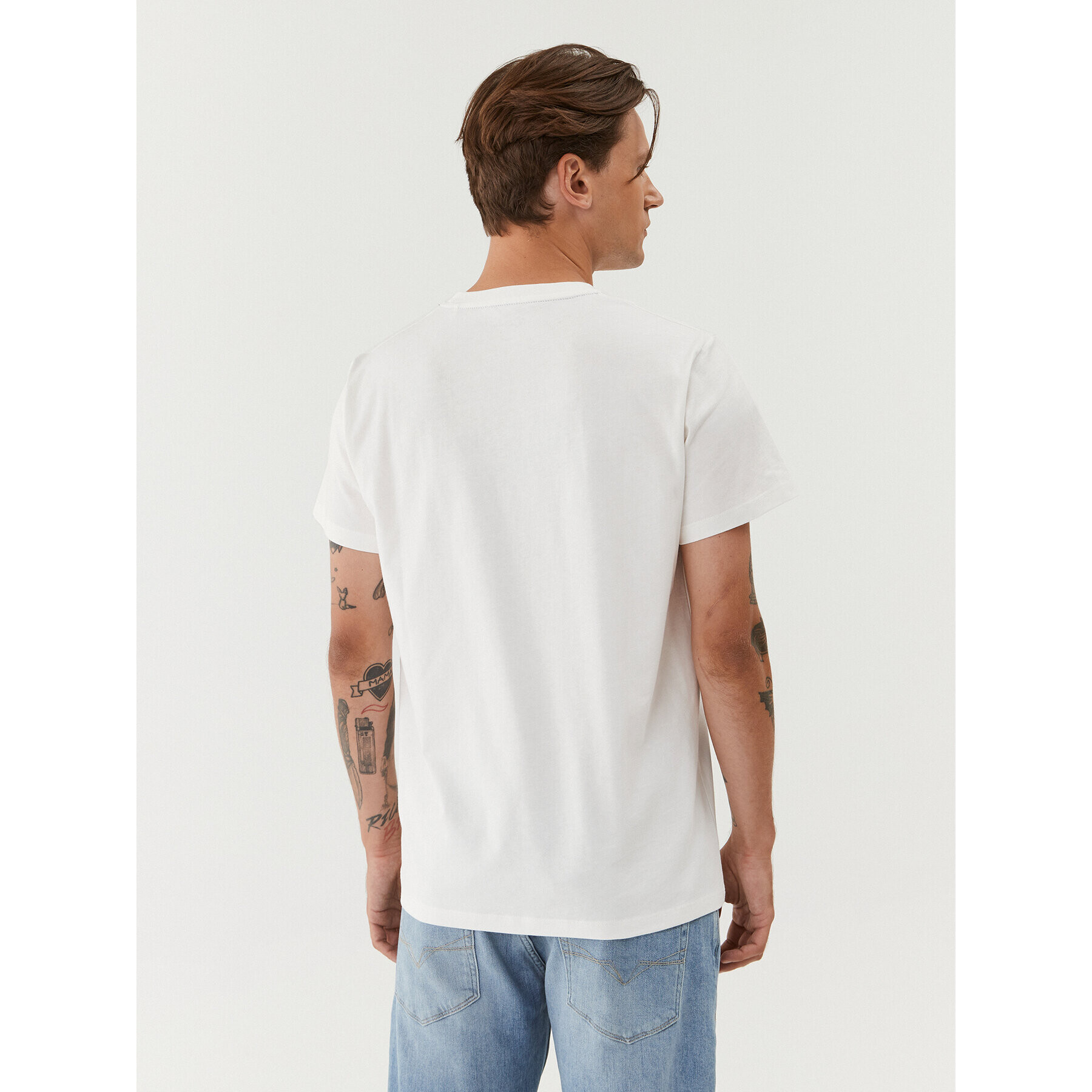 Pepe Jeans Tricou Wido PM509126 Alb Regular Fit - Pled.ro