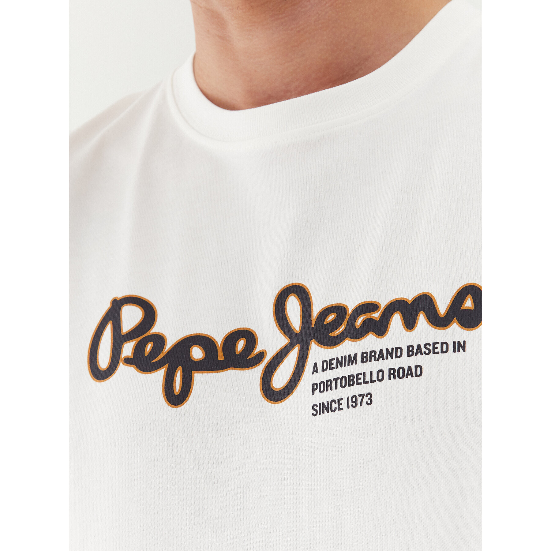 Pepe Jeans Tricou Wido PM509126 Alb Regular Fit - Pled.ro