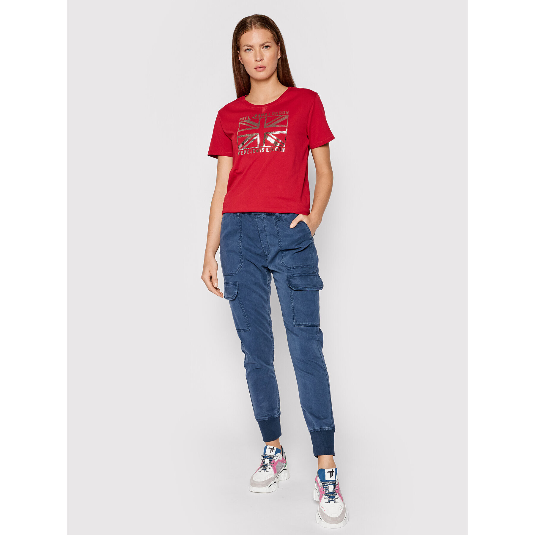 Pepe Jeans Tricou Zeldas PL505037 Roșu Regular Fit - Pled.ro