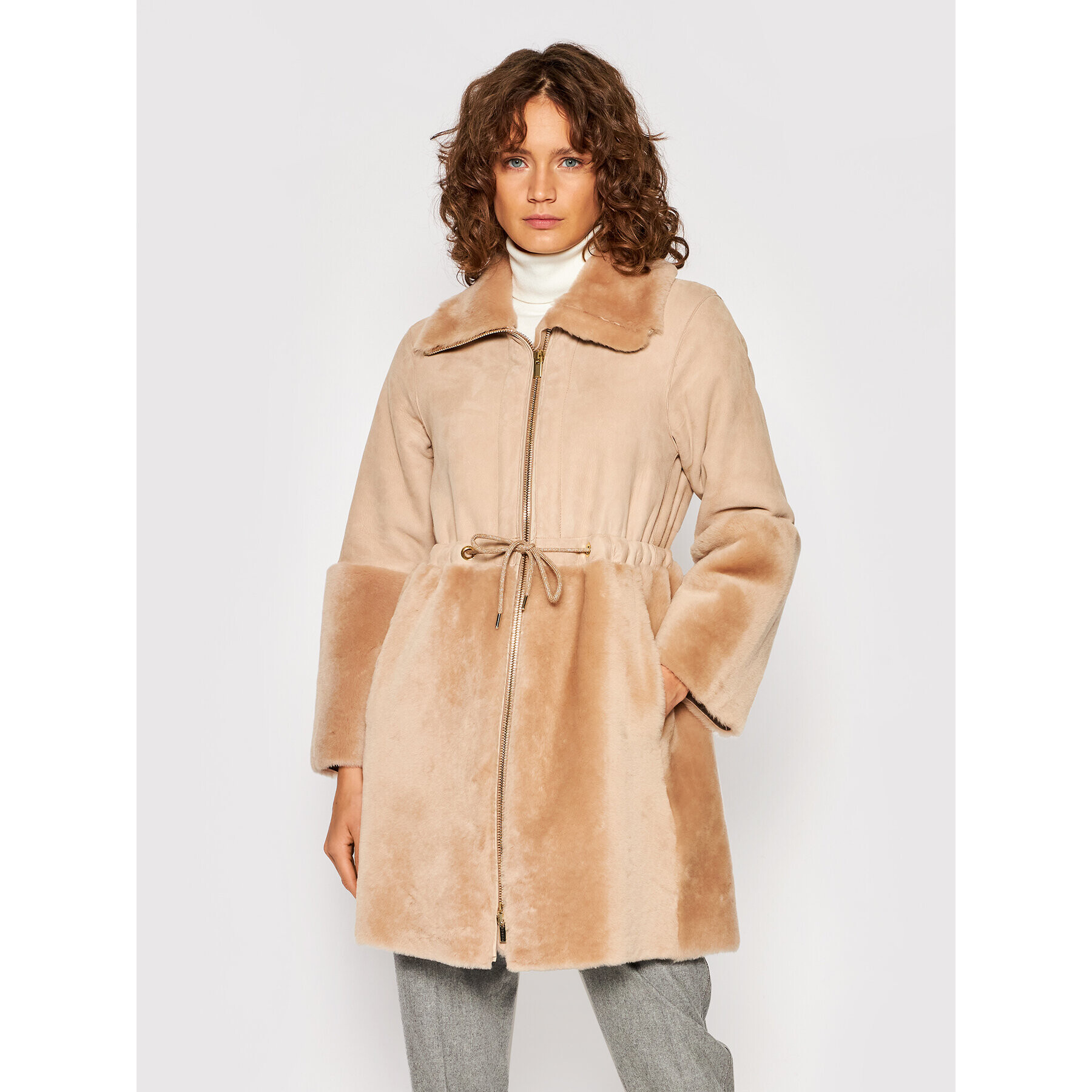 Peserico Cojoc S21327C03 Bej Oversize - Pled.ro