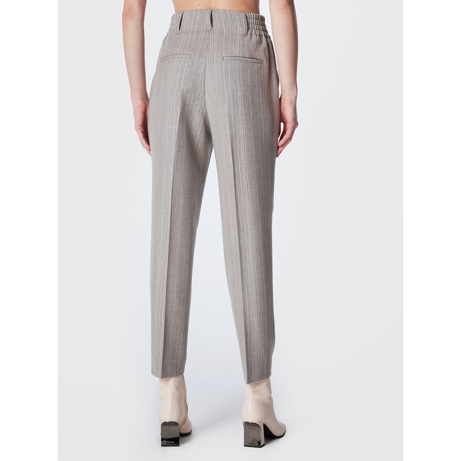 Peserico Pantaloni din material E04806 Bej Regular Fit - Pled.ro