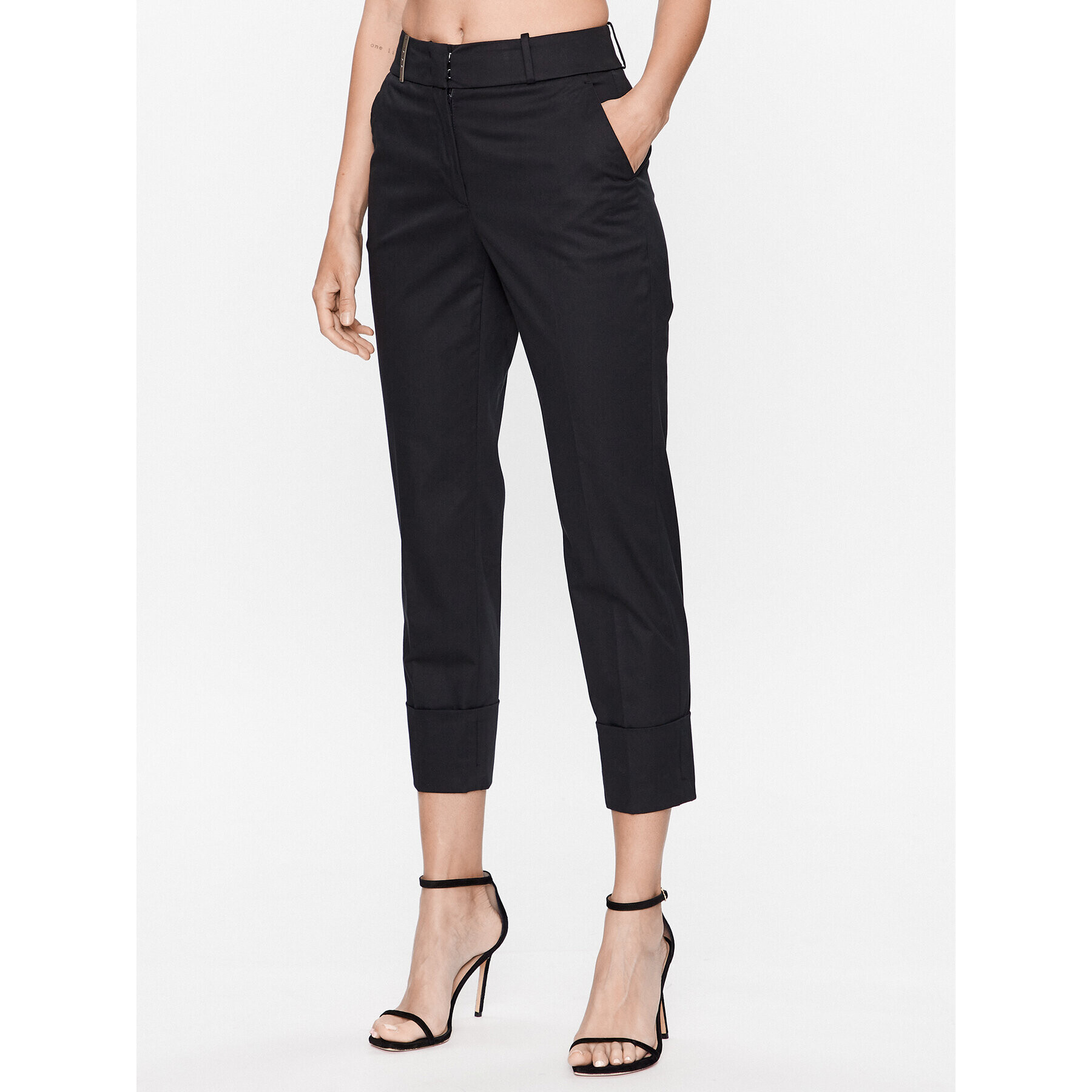 Peserico Pantaloni din material P04629 Negru Regular Fit - Pled.ro