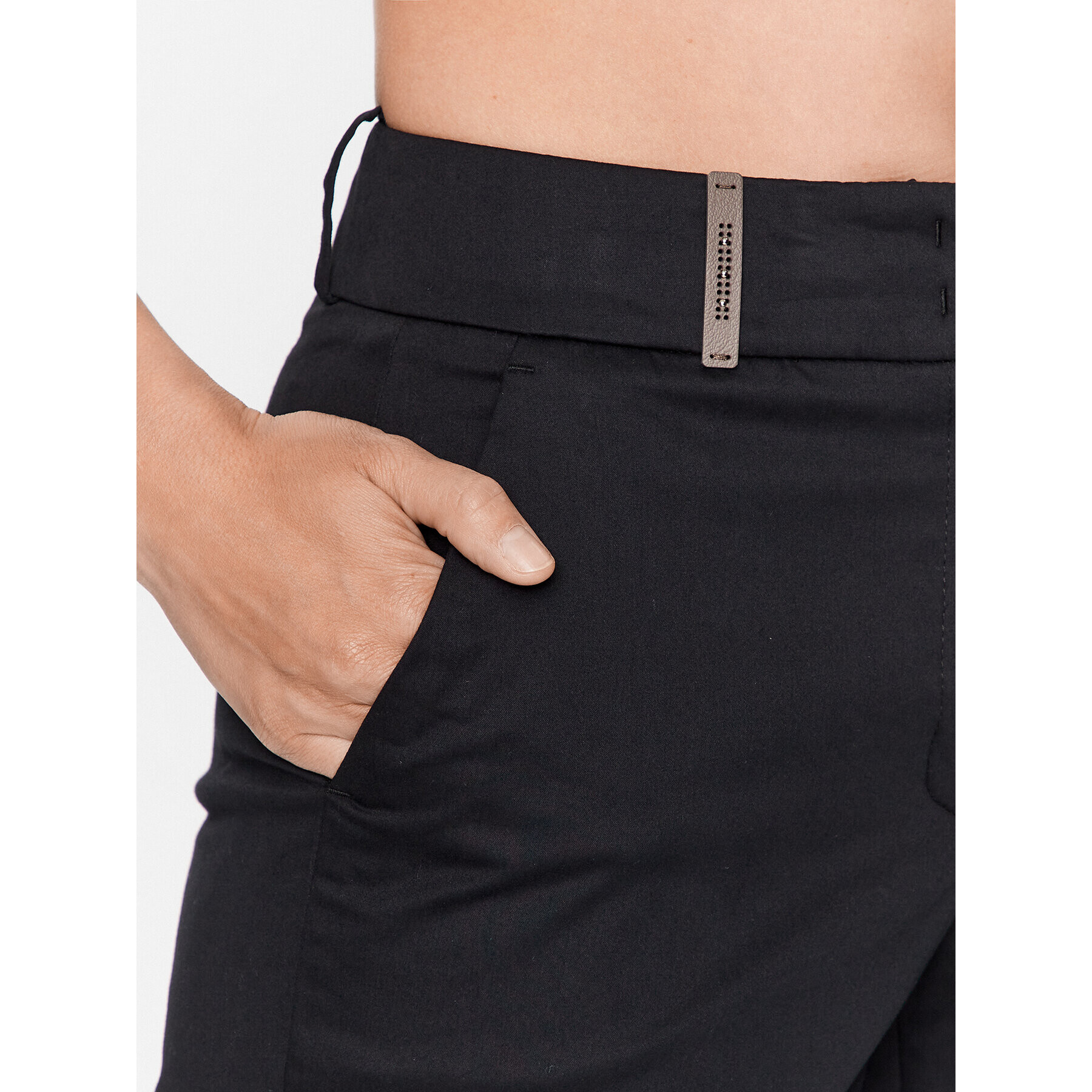 Peserico Pantaloni din material P04629 Negru Regular Fit - Pled.ro