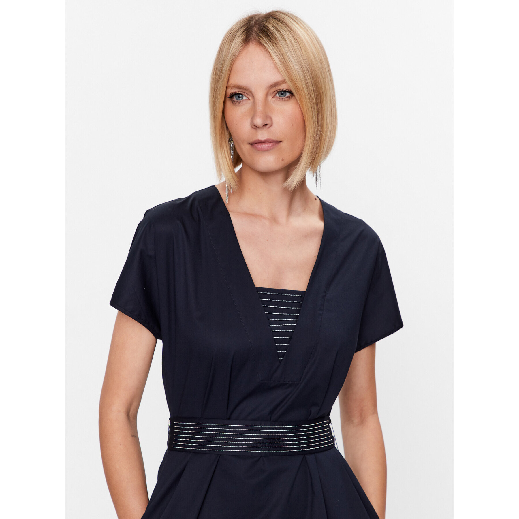 Peserico Rochie de zi S02893A Bleumarin Regular Fit - Pled.ro