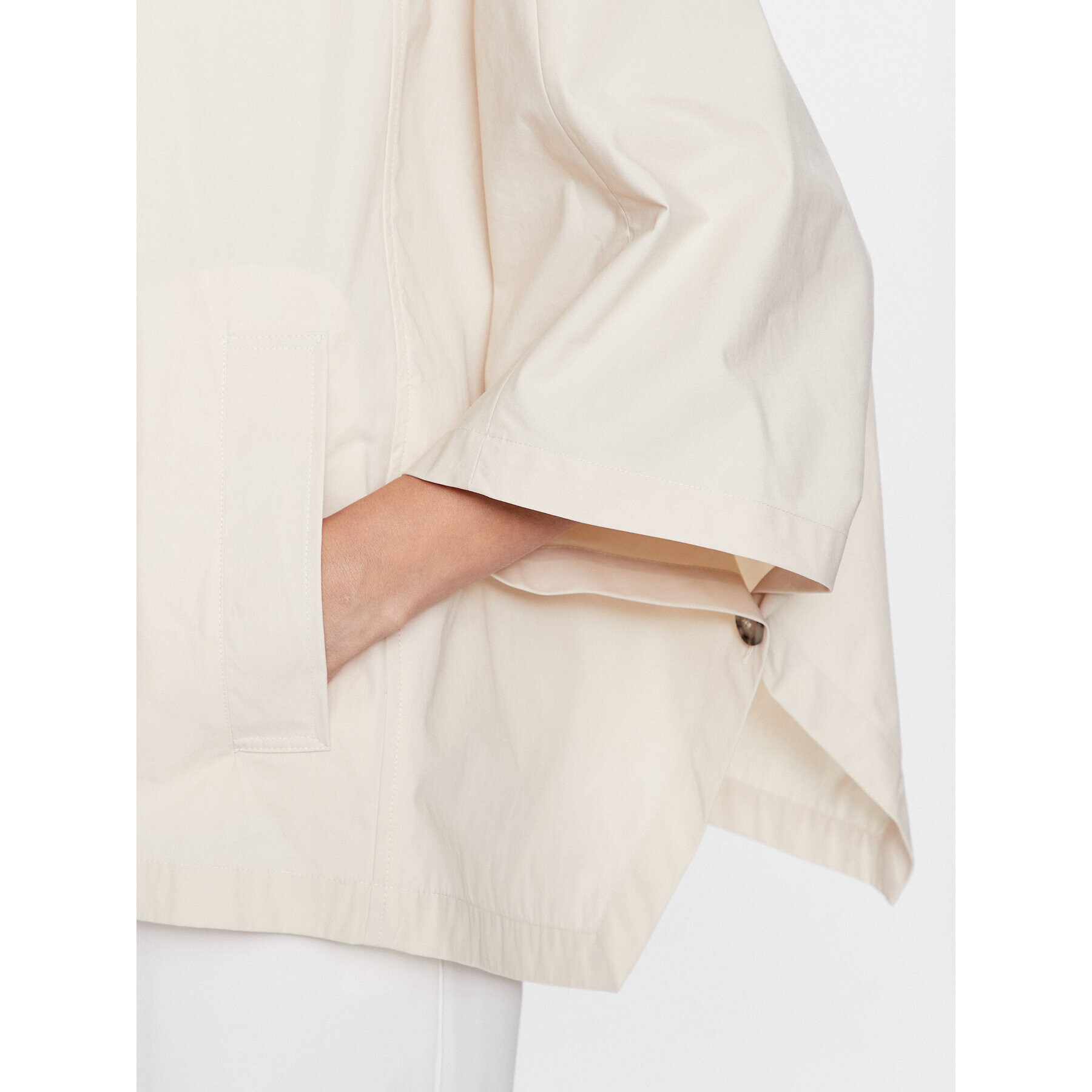 Peserico Trench S21374 Écru Relaxed Fit - Pled.ro