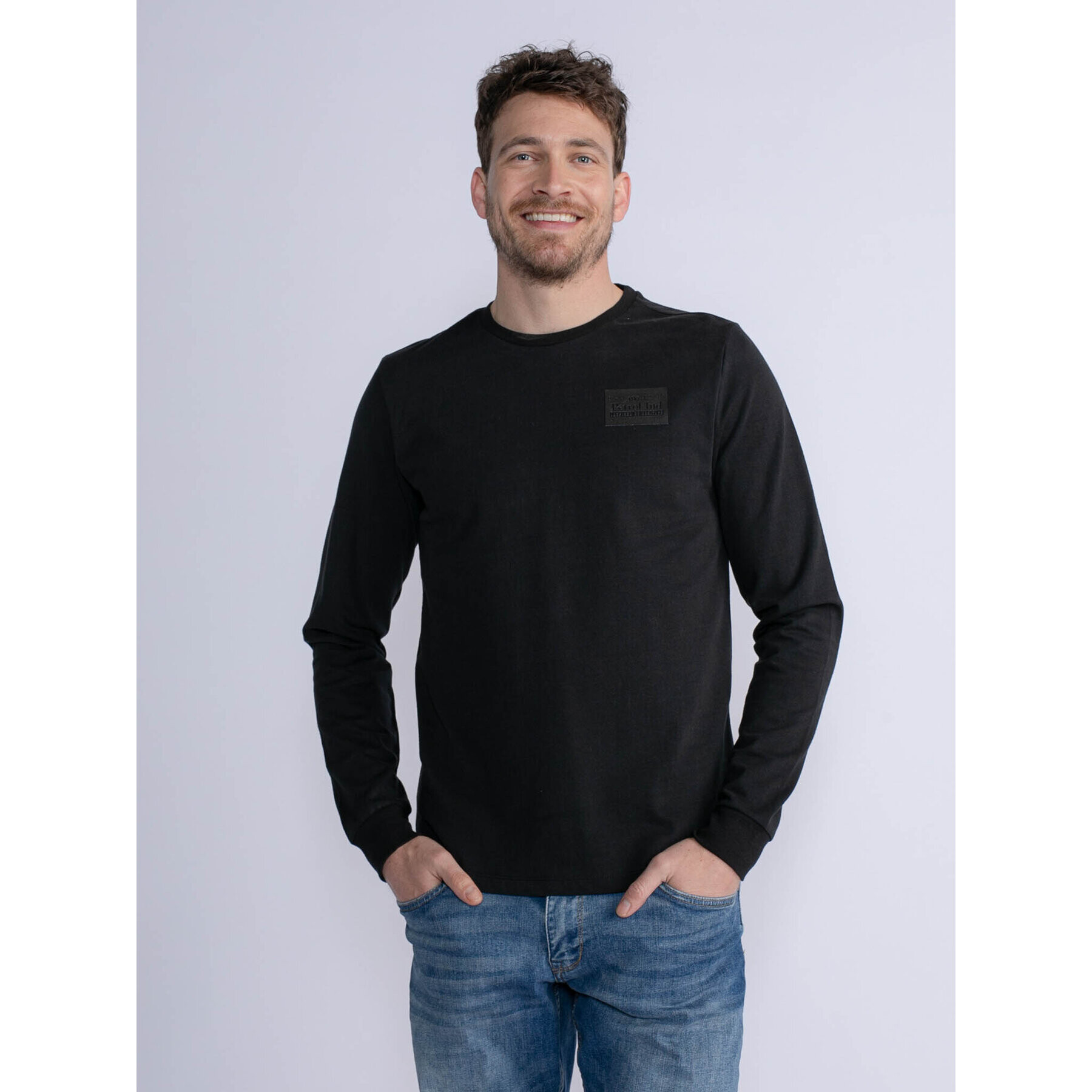 Petrol Industries Longsleeve M-3030-TLR661 Negru Regular Fit - Pled.ro