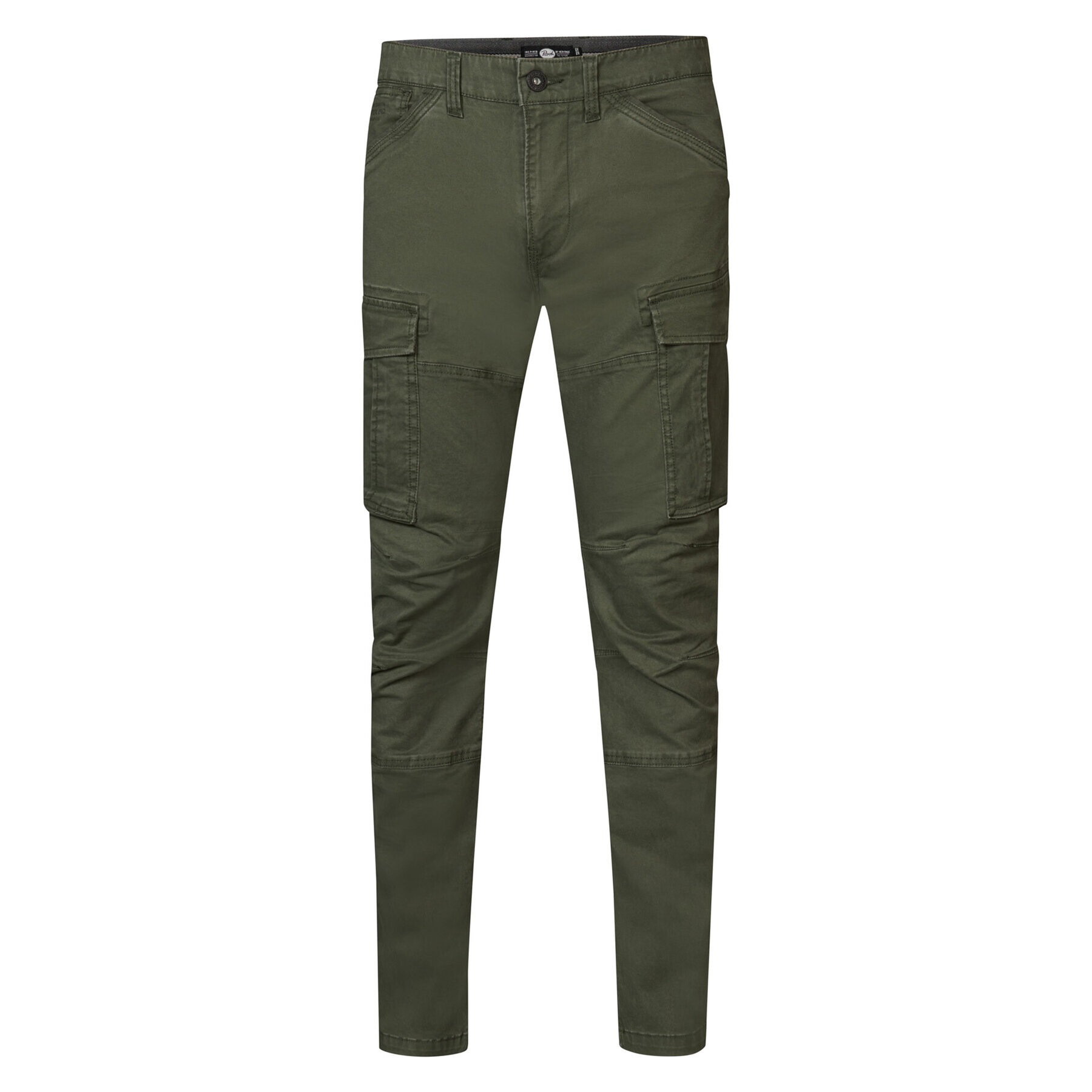 Petrol Industries Pantaloni din material M-3030-TRO581 Verde Slim Fit - Pled.ro