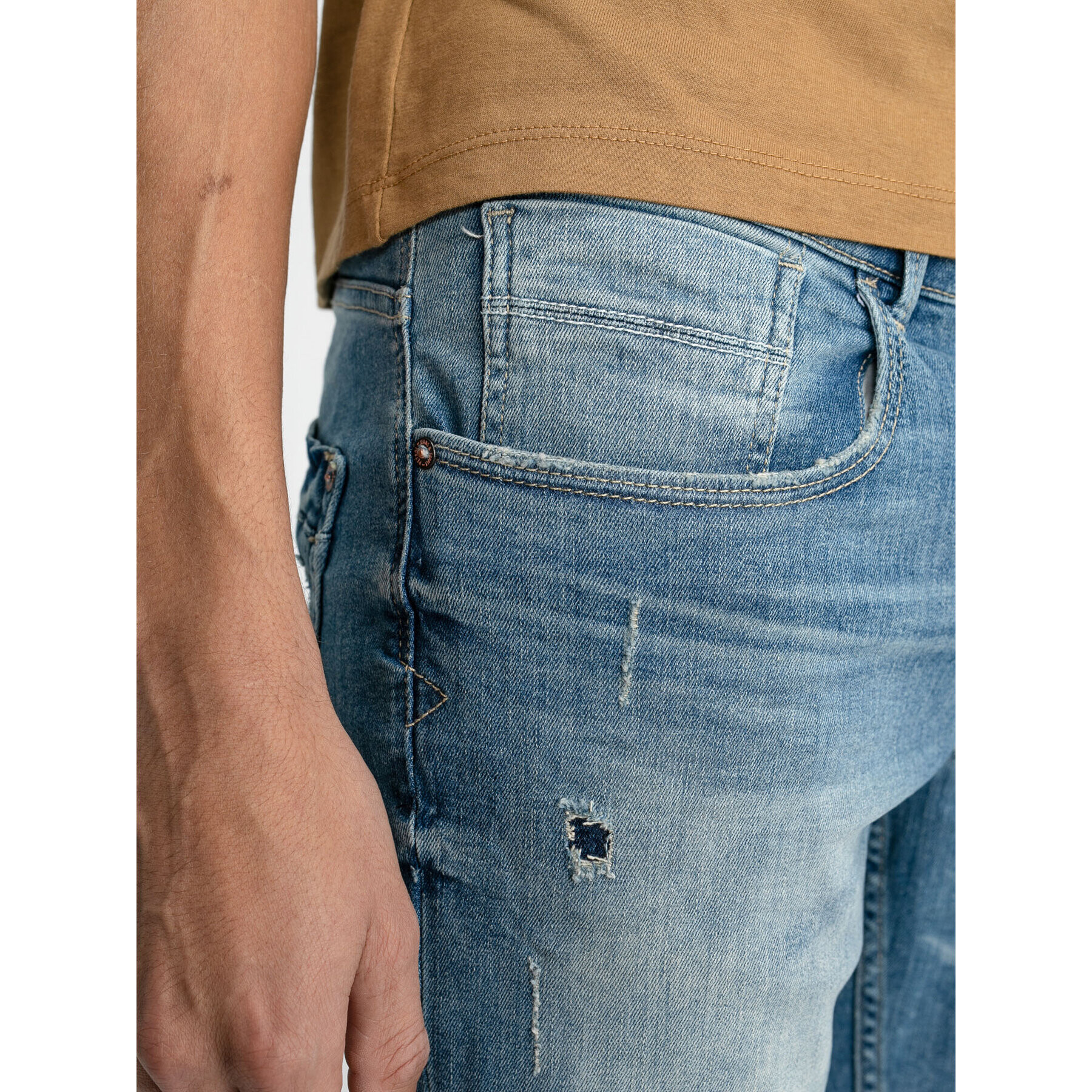 Petrol Industries Pantaloni scurți de blugi M-1030-SHO003 Albastru Regular Fit - Pled.ro