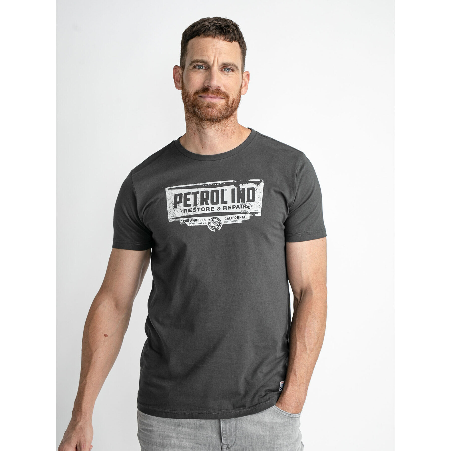 Petrol Industries Tricou M-1030-TSR624 Gri Regular Fit - Pled.ro