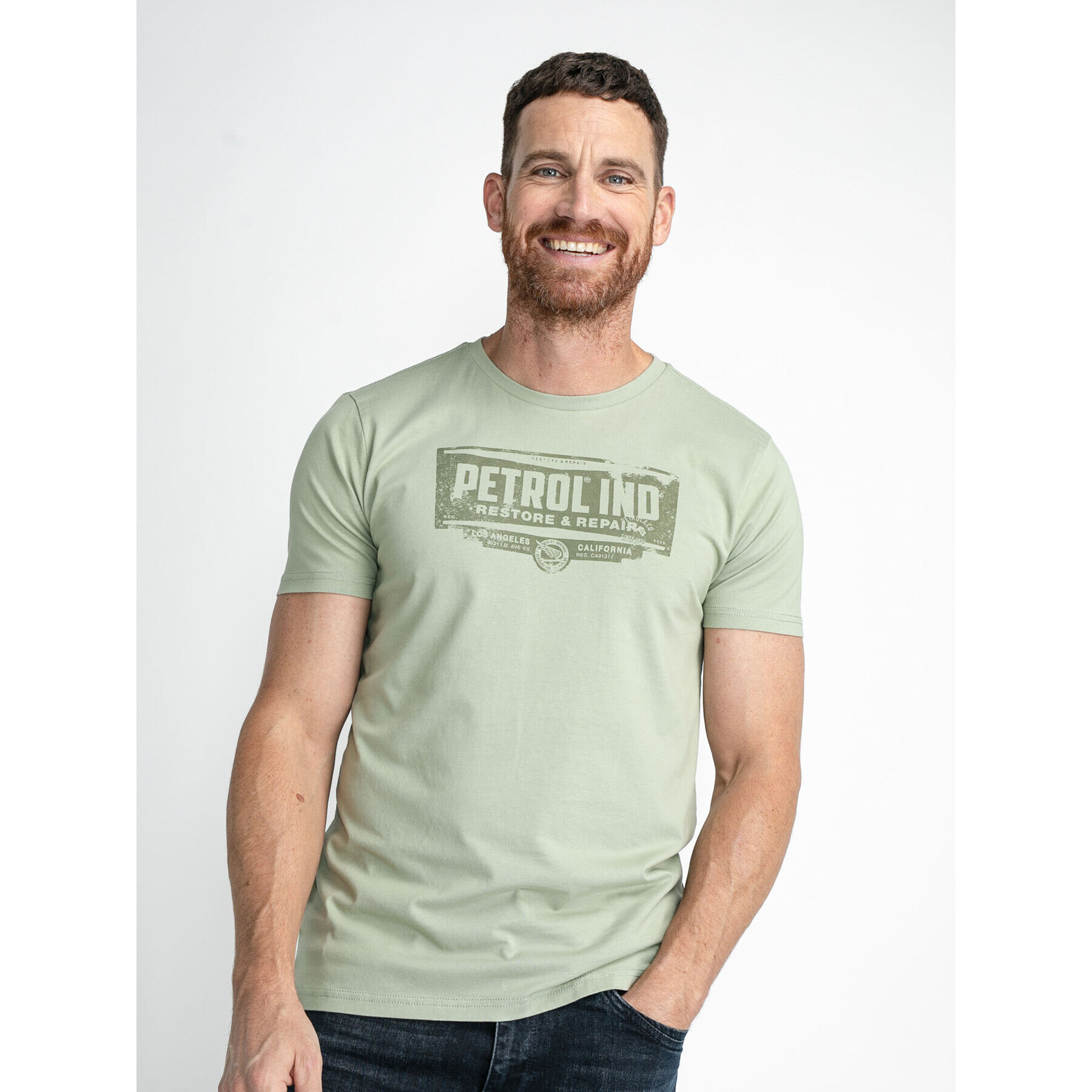 Petrol Industries Tricou M-1030-TSR624 Verde Regular Fit - Pled.ro