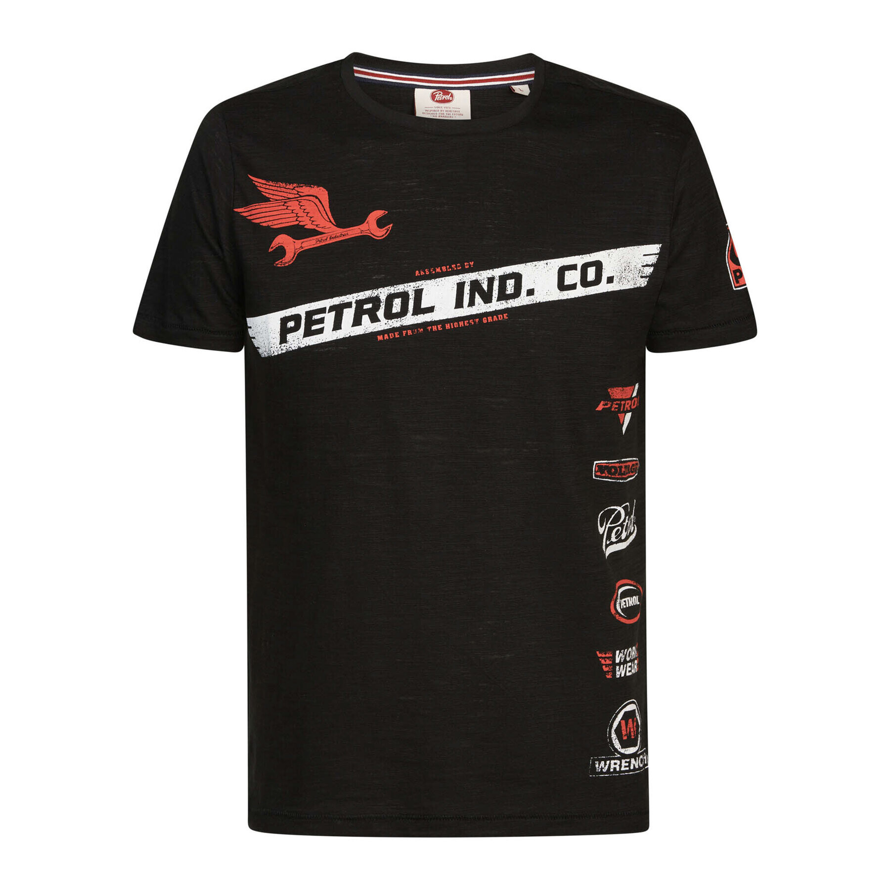 Petrol Industries Tricou M-1030-TSR626 Negru Regular Fit - Pled.ro