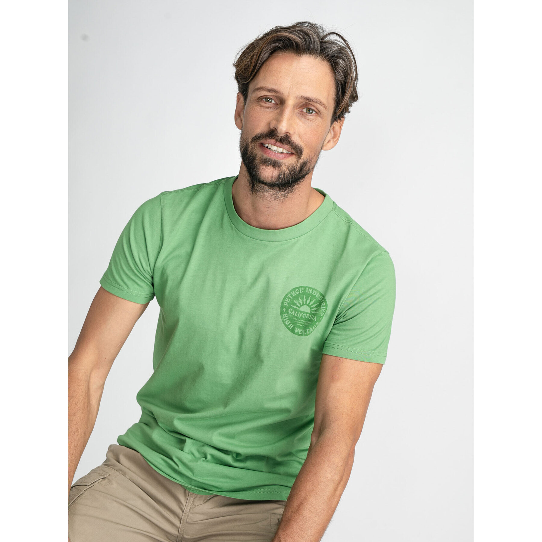 Petrol Industries Tricou M-1030-TSR668 Verde Regular Fit - Pled.ro