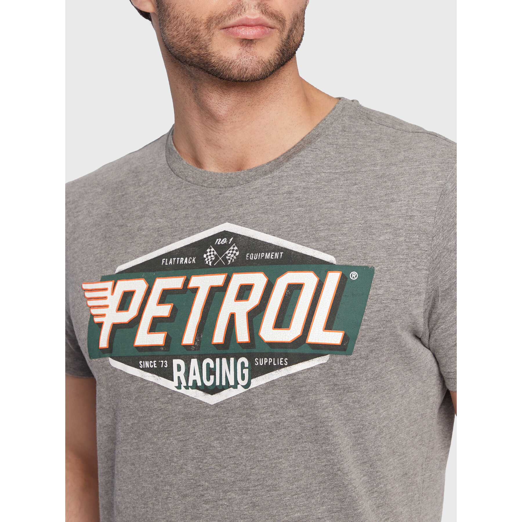 Petrol Industries Tricou M-3020-TSR600 Gri Regular Fit - Pled.ro