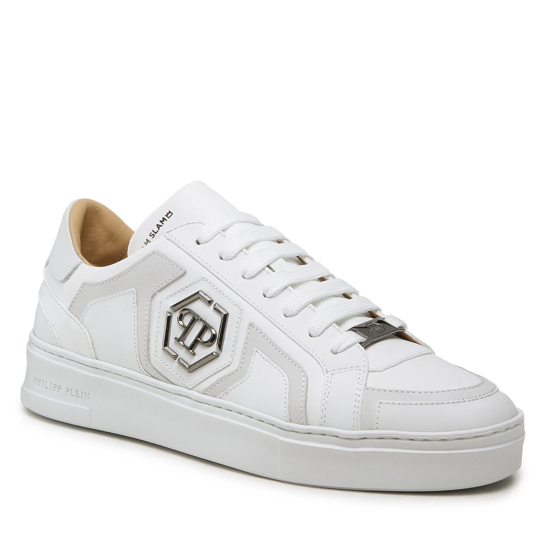 PHILIPP PLEIN Sneakers Hexagon AABS MSC3783 PLE010N 01 Alb - Pled.ro