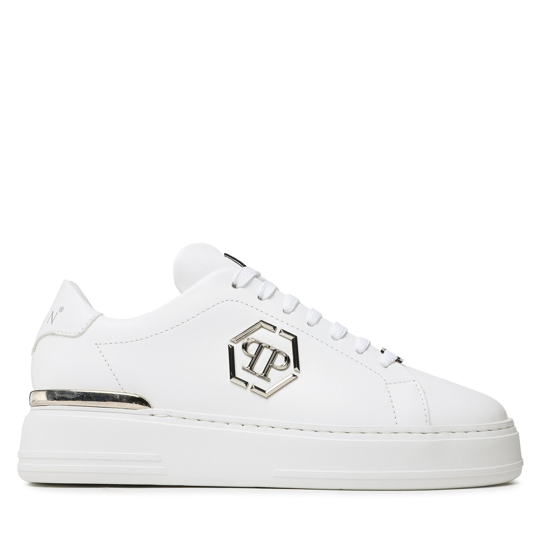 PHILIPP PLEIN Sneakers Leather Lo-Top Sneaker FABS USC0379 PLE075N Alb - Pled.ro