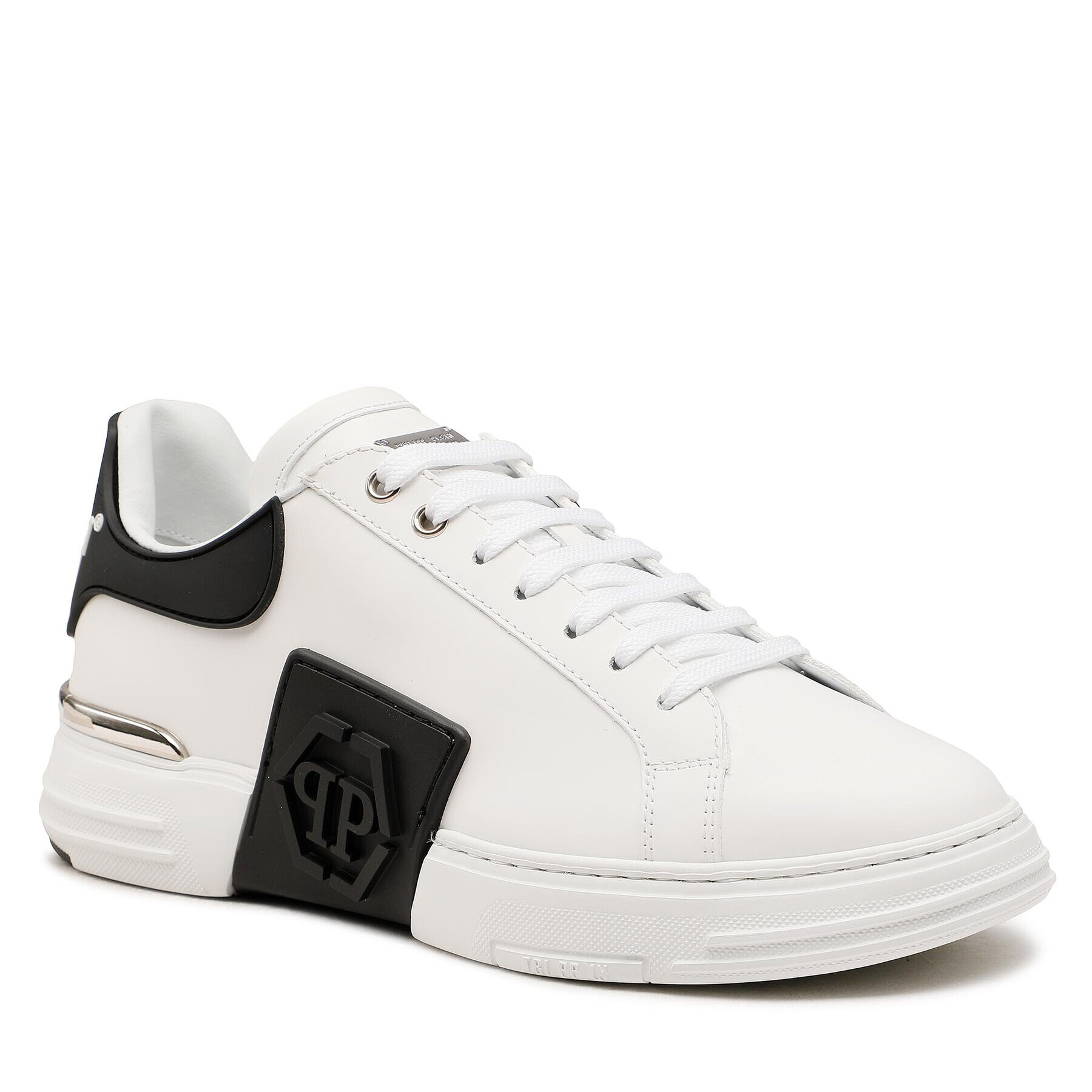 PHILIPP PLEIN Sneakers Phantom Kick$ AABS MSC3056 PLE008N Alb - Pled.ro