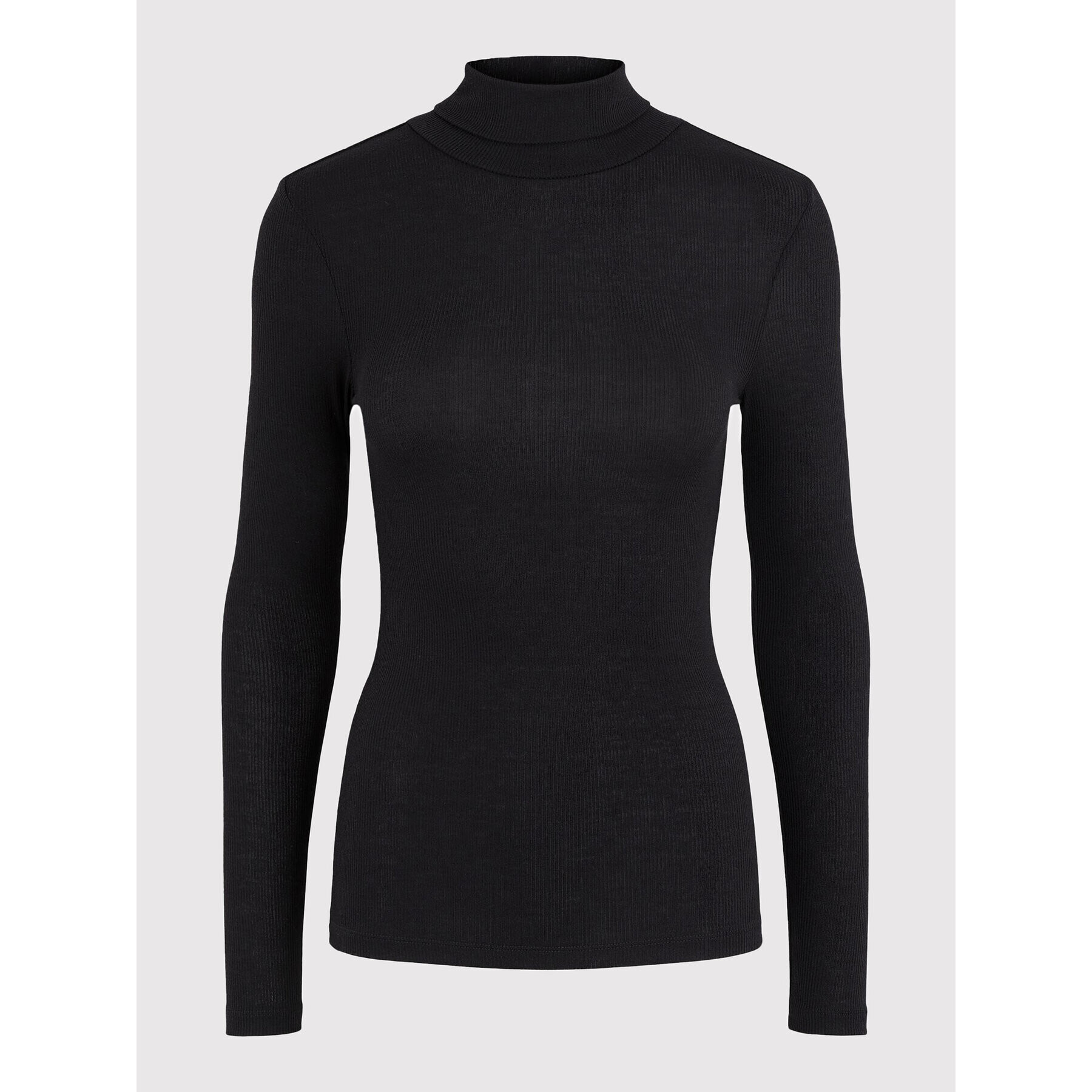 Pieces Bluză cu gât Pippi 17110549 Negru Slim Fit - Pled.ro