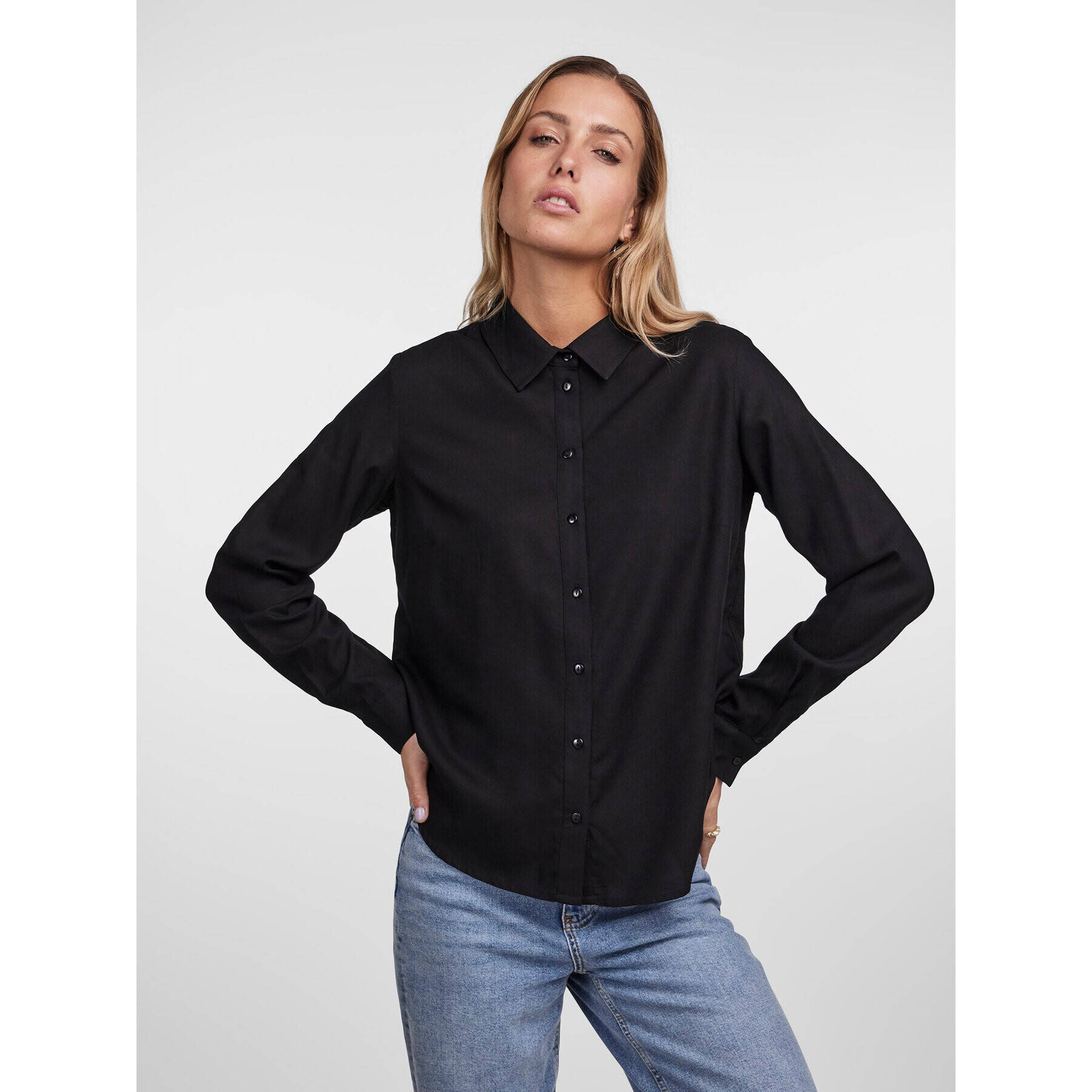 Pieces Cămașă 17140728 Negru Regular Fit - Pled.ro