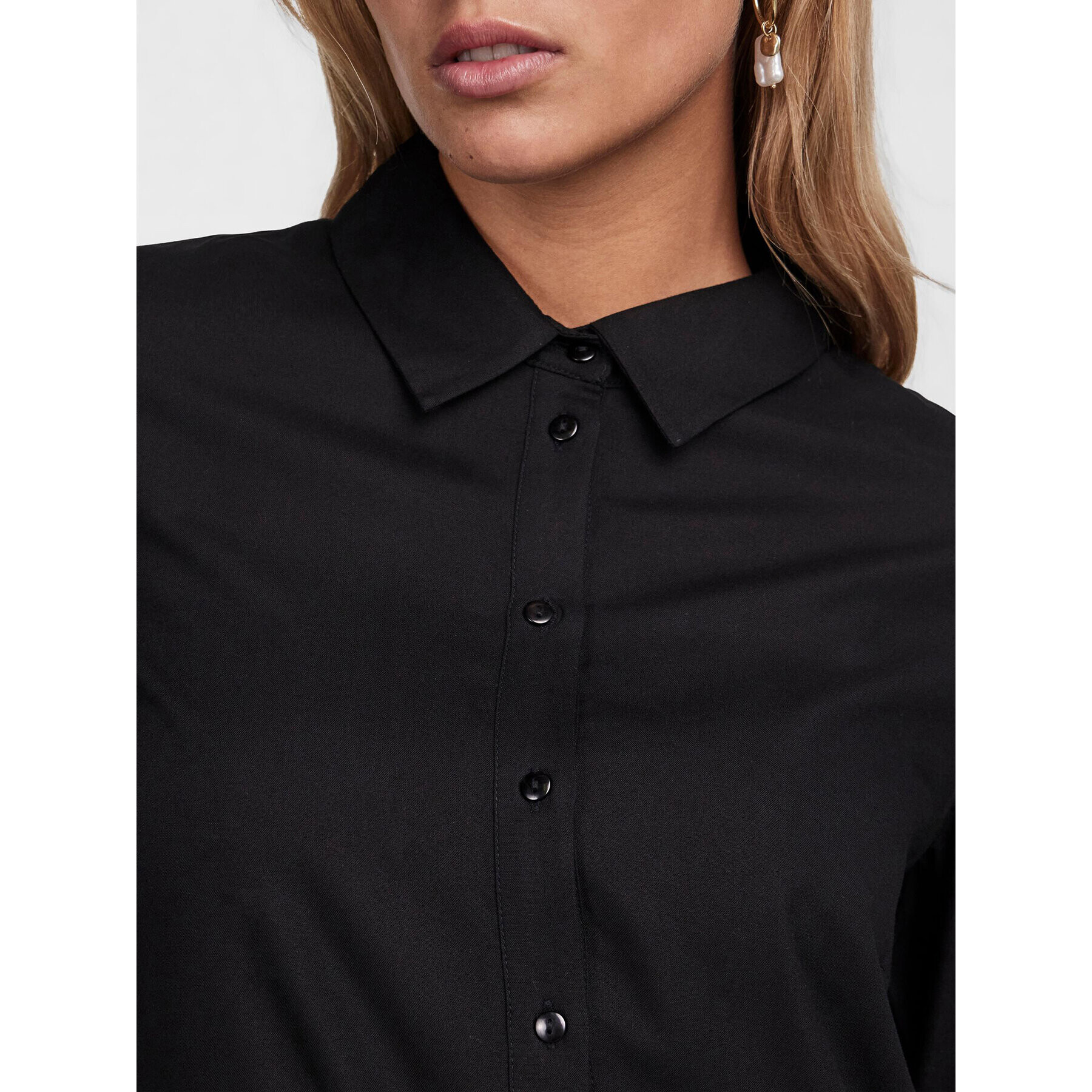 Pieces Cămașă 17140728 Negru Regular Fit - Pled.ro