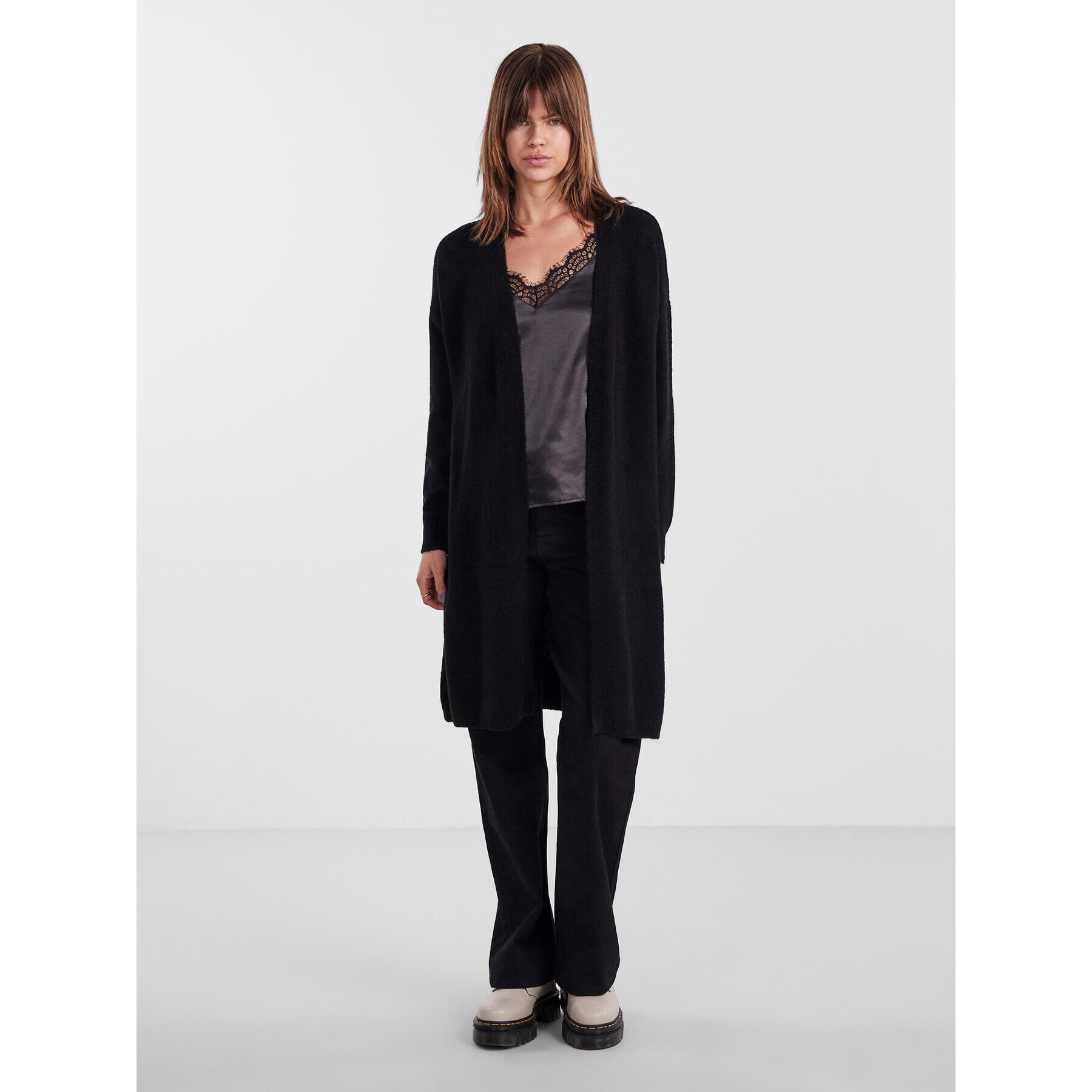 Pieces Cardigan 17139787 Negru Regular Fit - Pled.ro