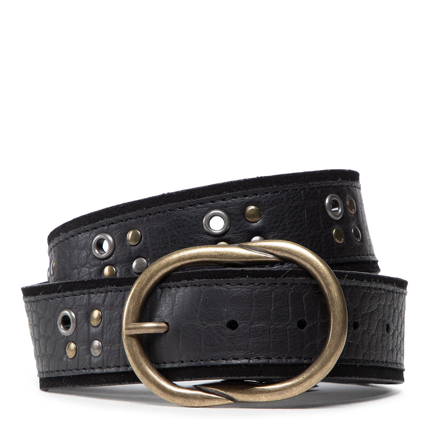 Pieces Curea de Damă Pcnina Leather Jeans Belt Fc 17127691 Negru - Pled.ro