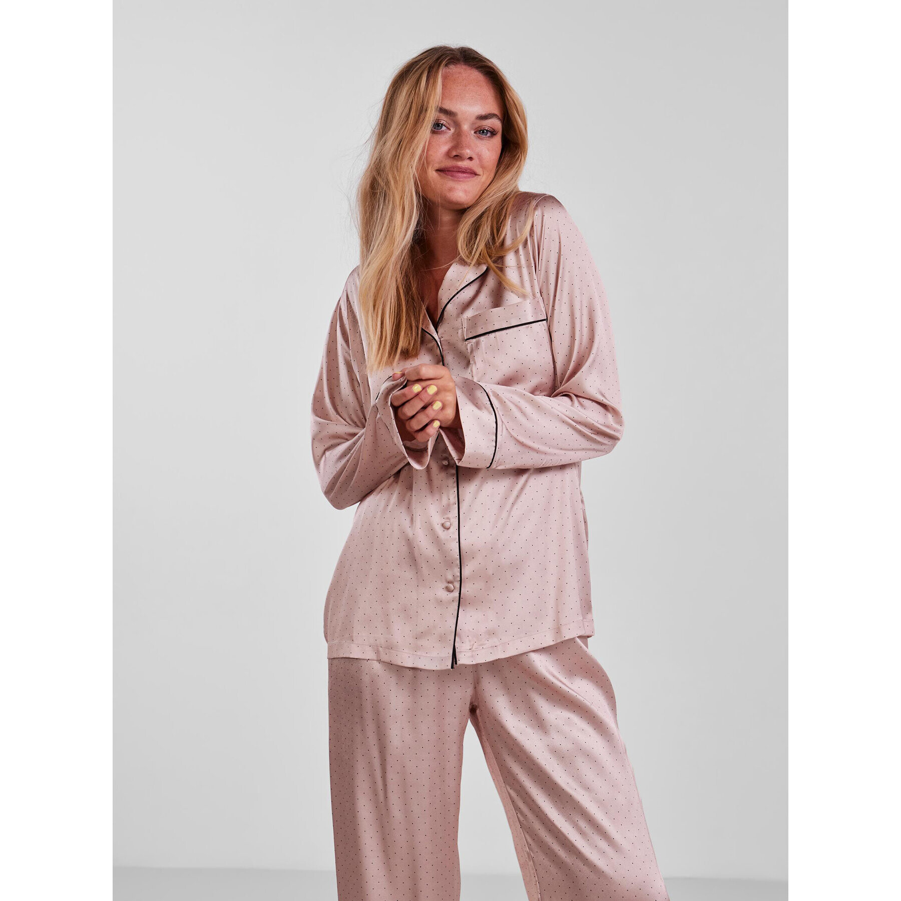 Pieces Pijama Adela 17129535 Roz Relaxed Fit - Pled.ro