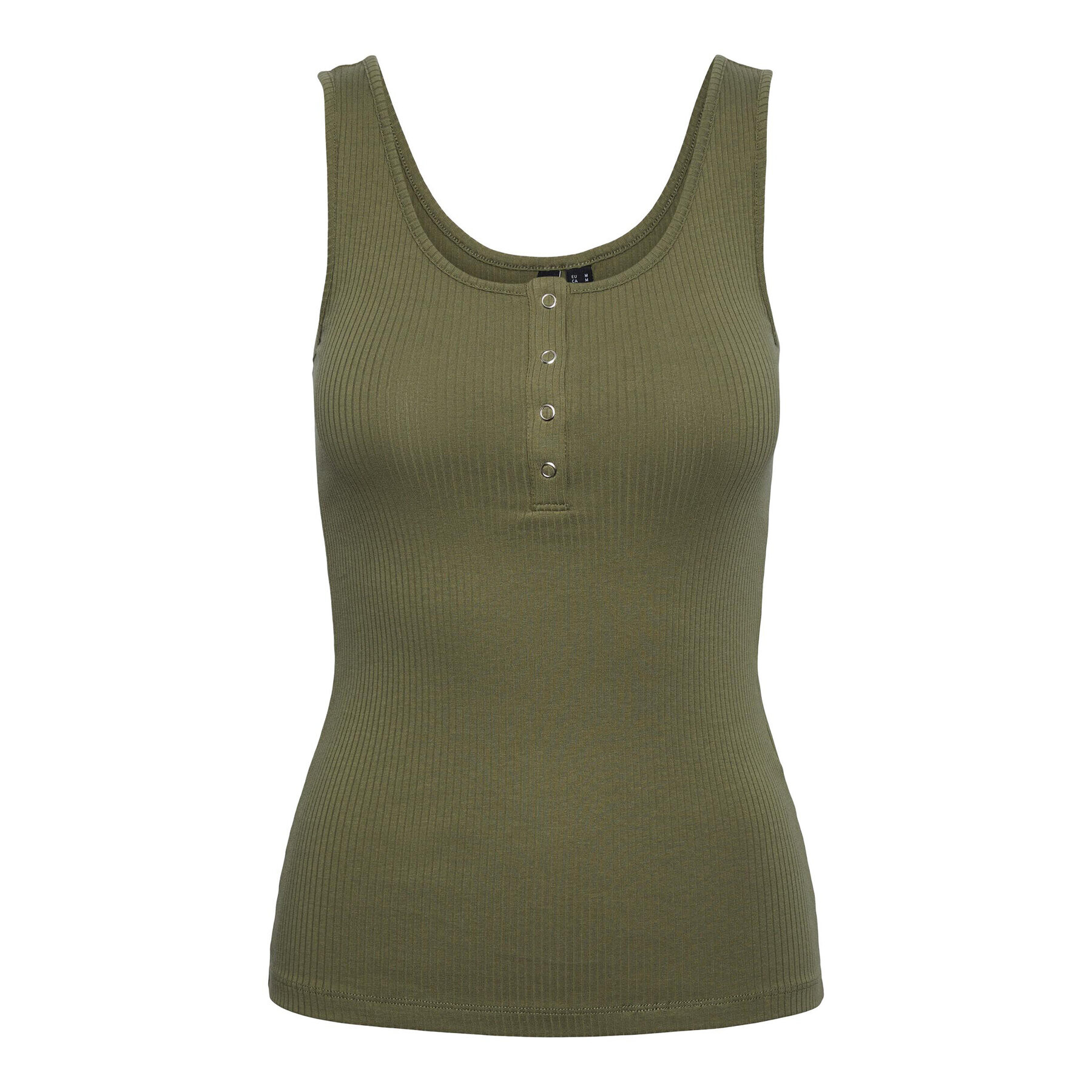 Pieces Top 17101438 Verde Slim Fit - Pled.ro