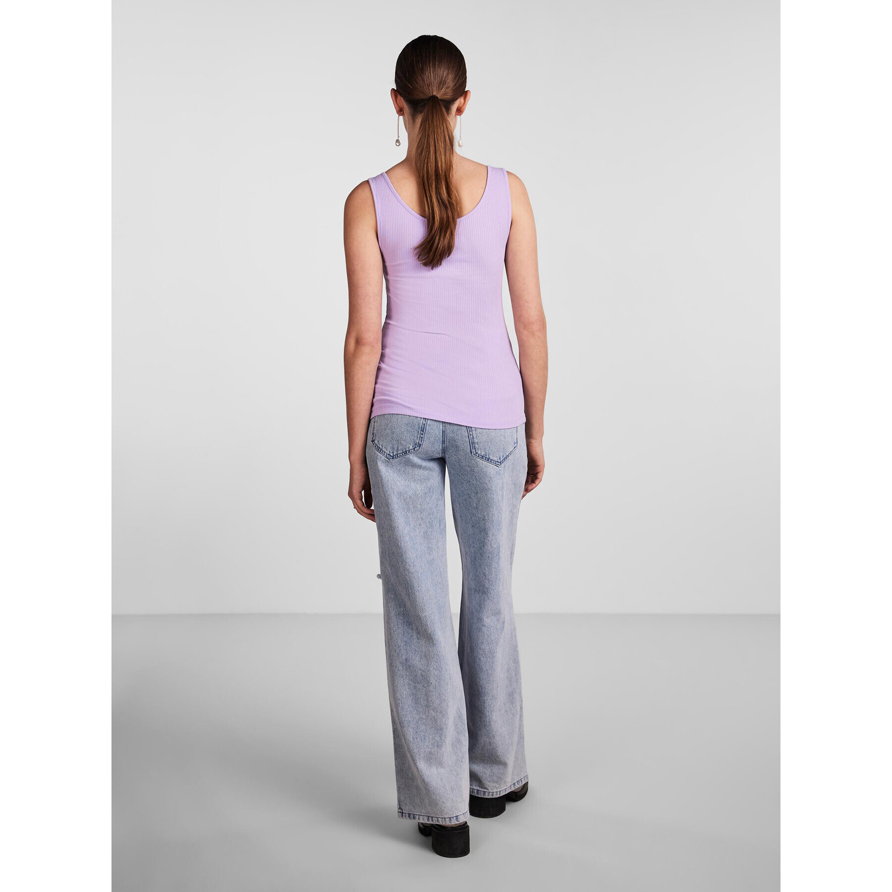 Pieces Top 17101438 Violet Slim Fit - Pled.ro