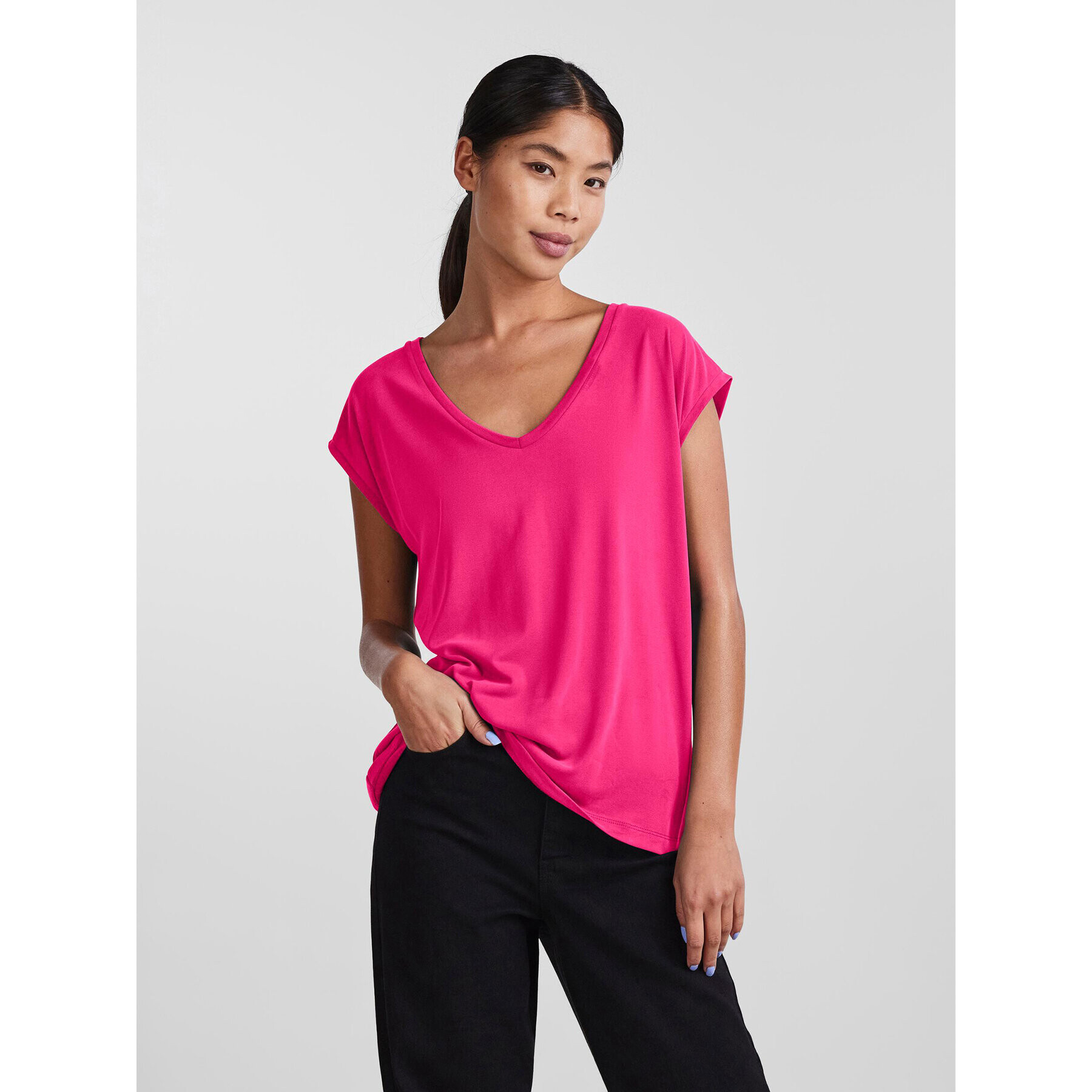 Pieces Tricou 17095260 Roz Regular Fit - Pled.ro