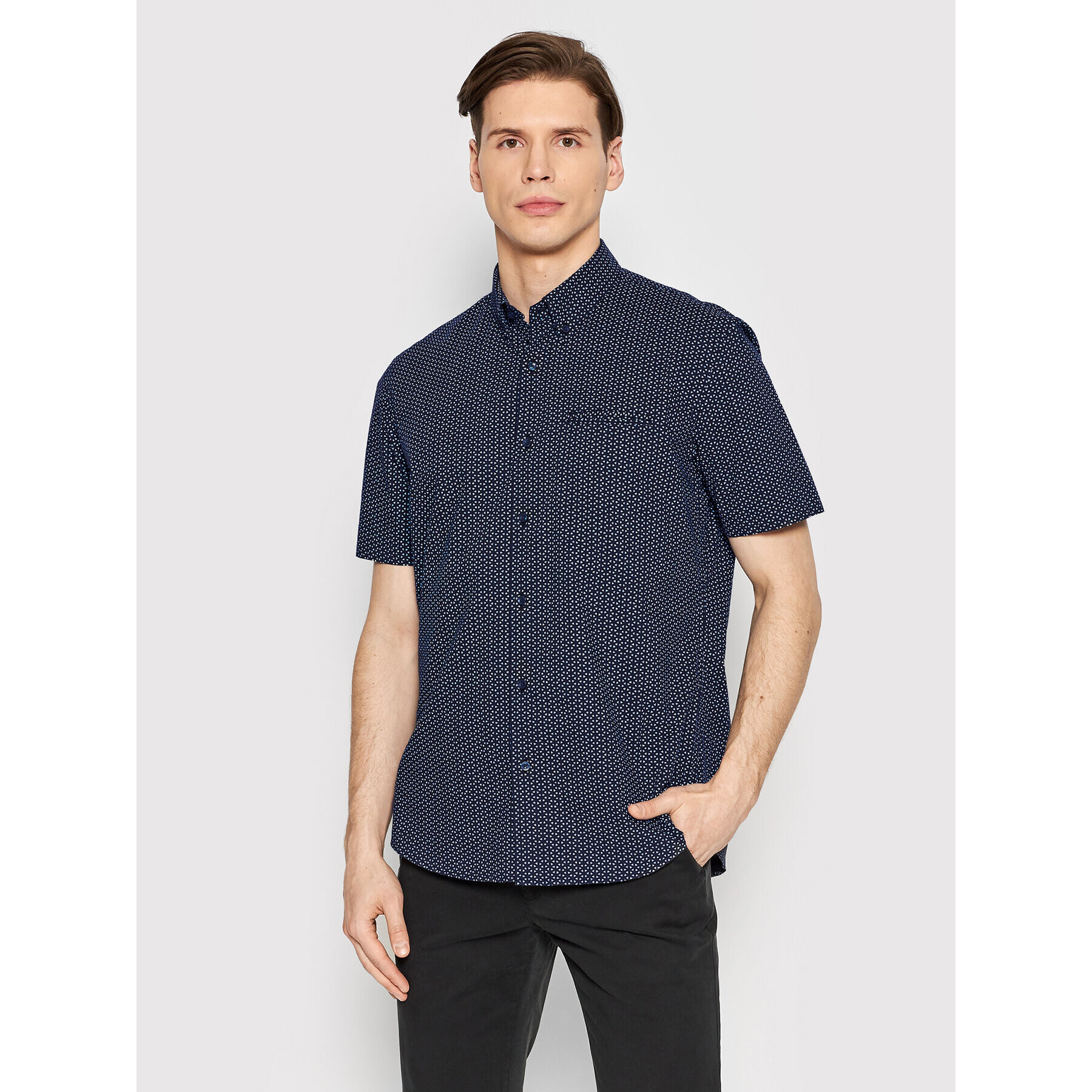 Pierre Cardin Cămașă 45003/000/0036 Bleumarin Modern Fit - Pled.ro