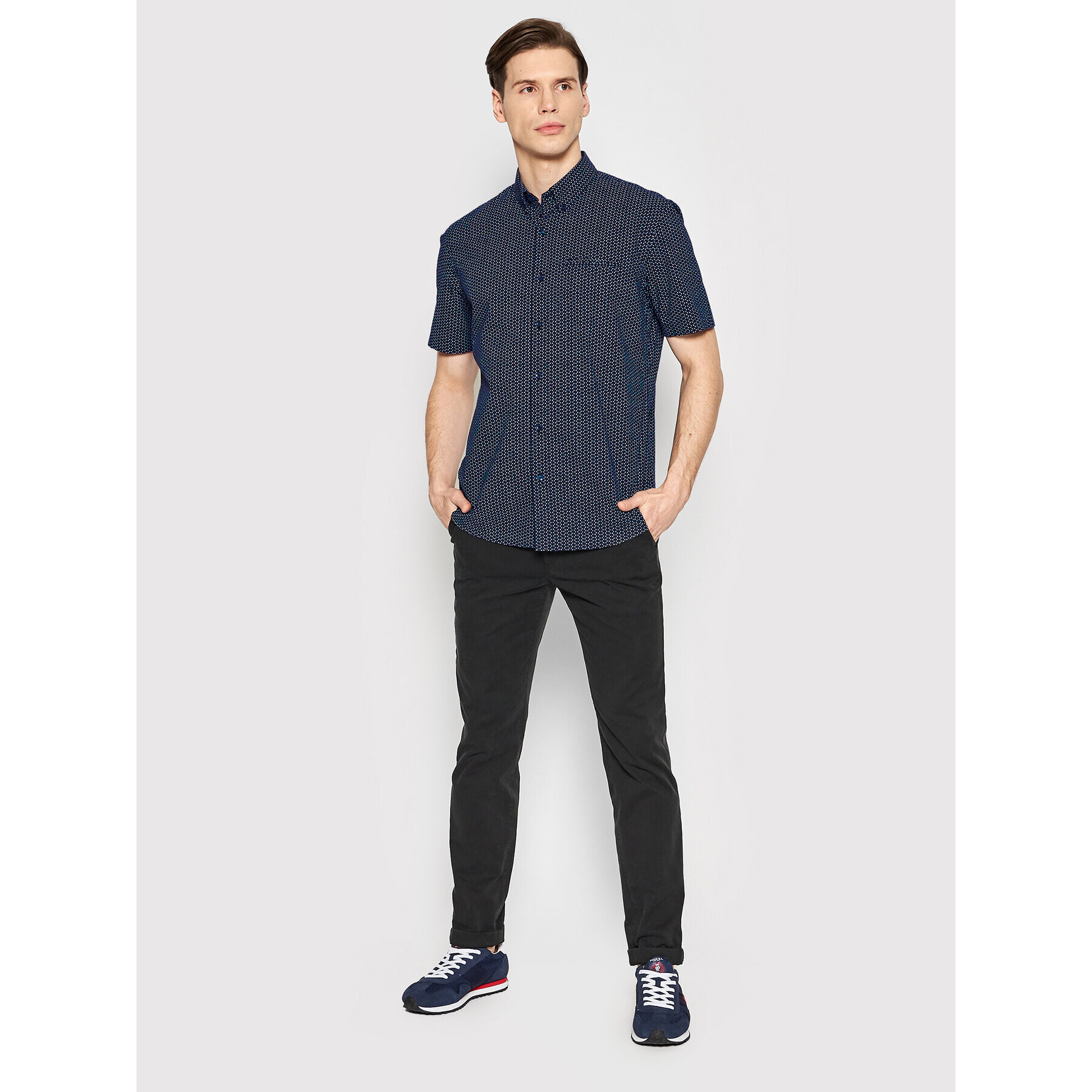 Pierre Cardin Cămașă 45003/000/0036 Bleumarin Modern Fit - Pled.ro