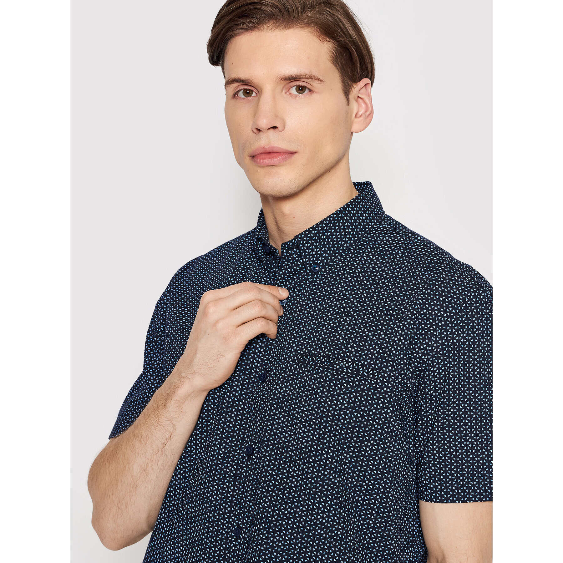 Pierre Cardin Cămașă 45003/000/0036 Bleumarin Modern Fit - Pled.ro