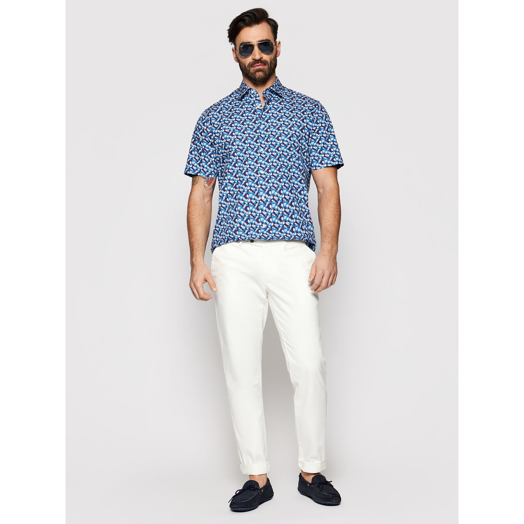 Pierre Cardin Cămașă 5200/000/27407 Bleumarin Modern Fit - Pled.ro