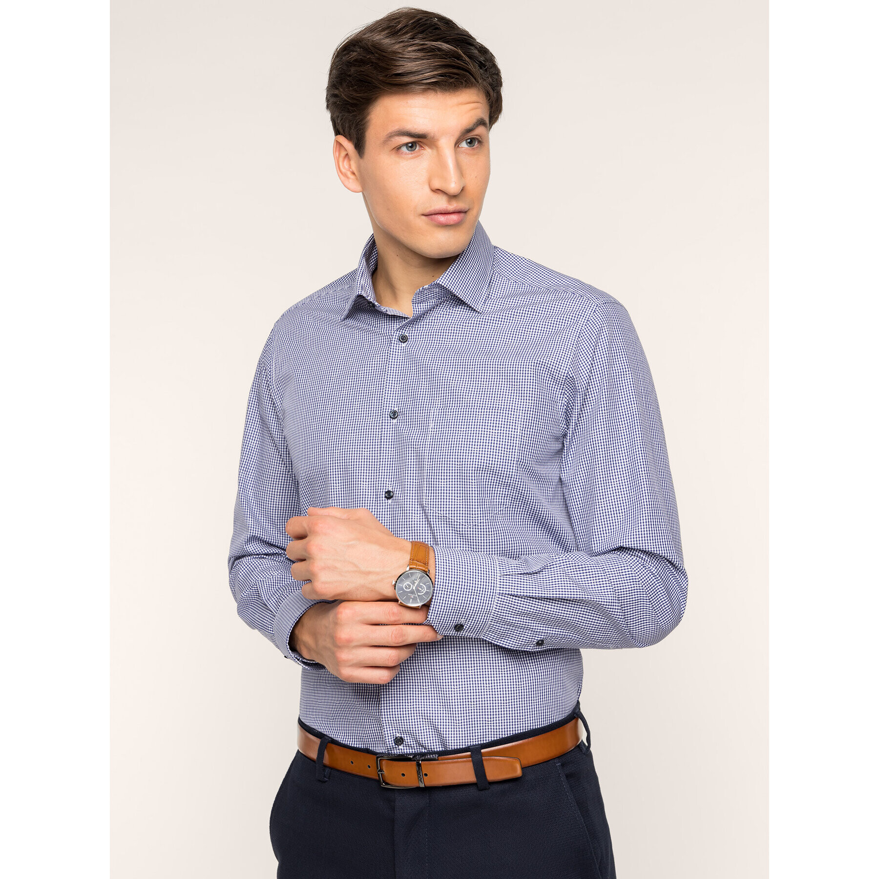 Pierre Cardin Cămașă 5797/000/26807 Bleumarin Modern Fit - Pled.ro