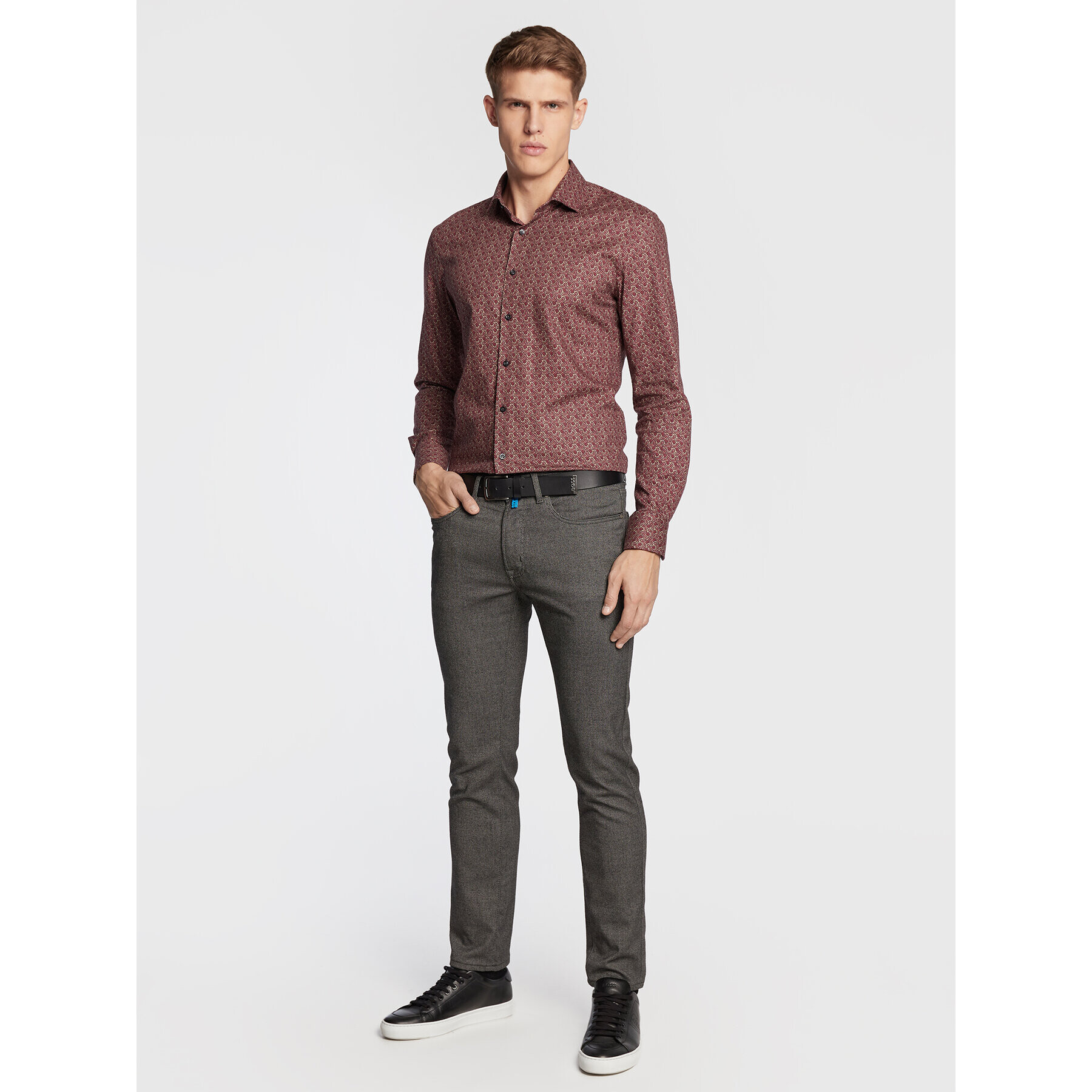 Pierre Cardin Cămașă 11401 0069 Vișiniu Tailored Fit - Pled.ro