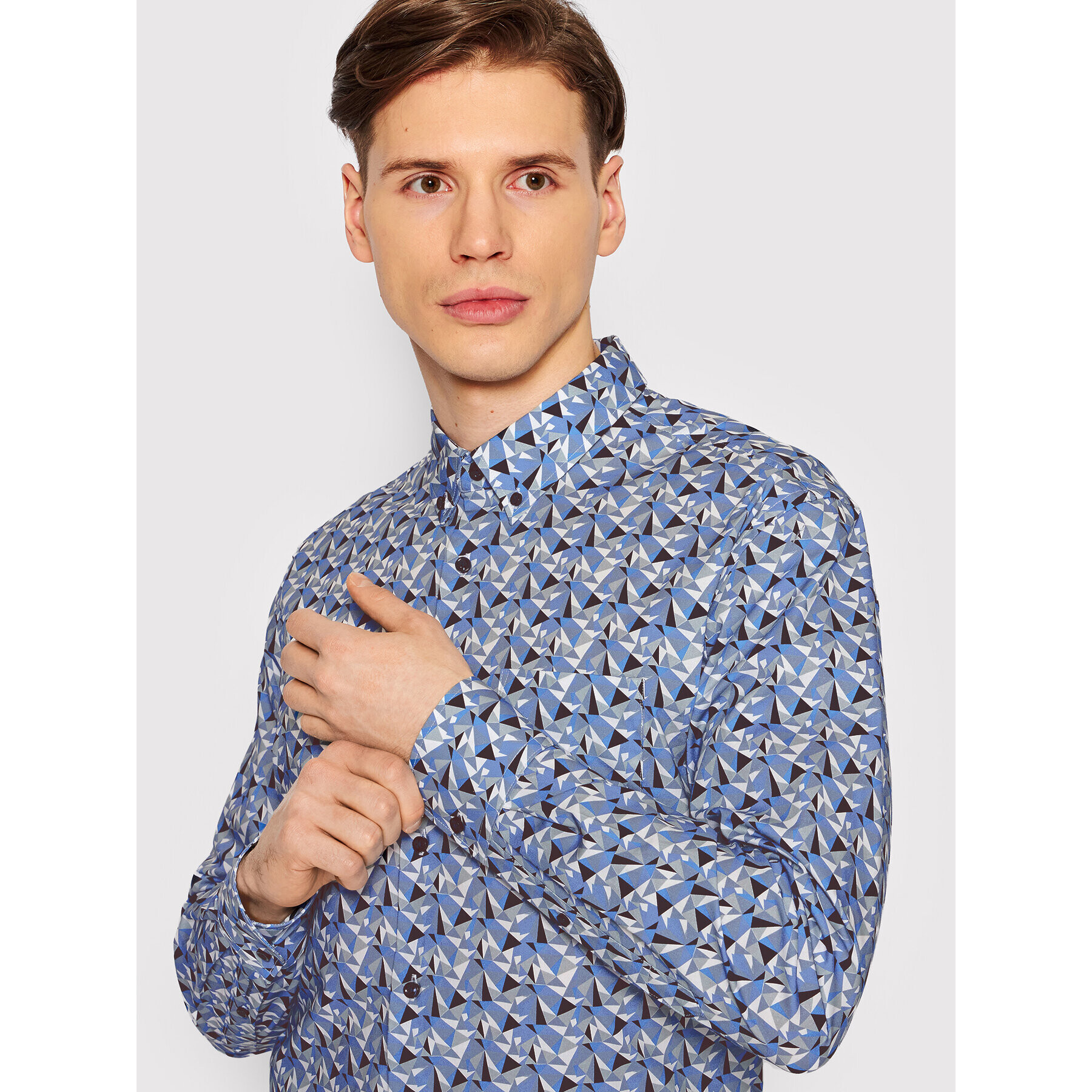 Pierre Cardin Cămașă 11403/000/0011 Colorat Tailored Fit - Pled.ro