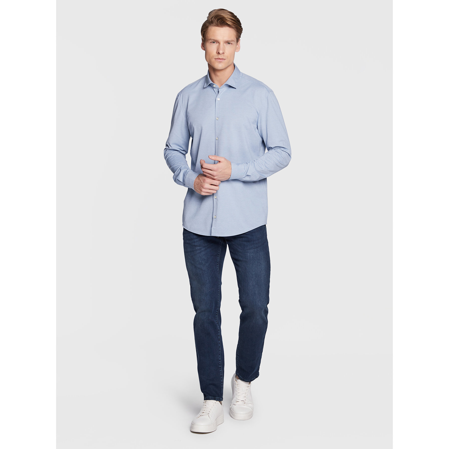 Pierre Cardin Cămașă 71400/000/0127 Albastru Regular Fit - Pled.ro