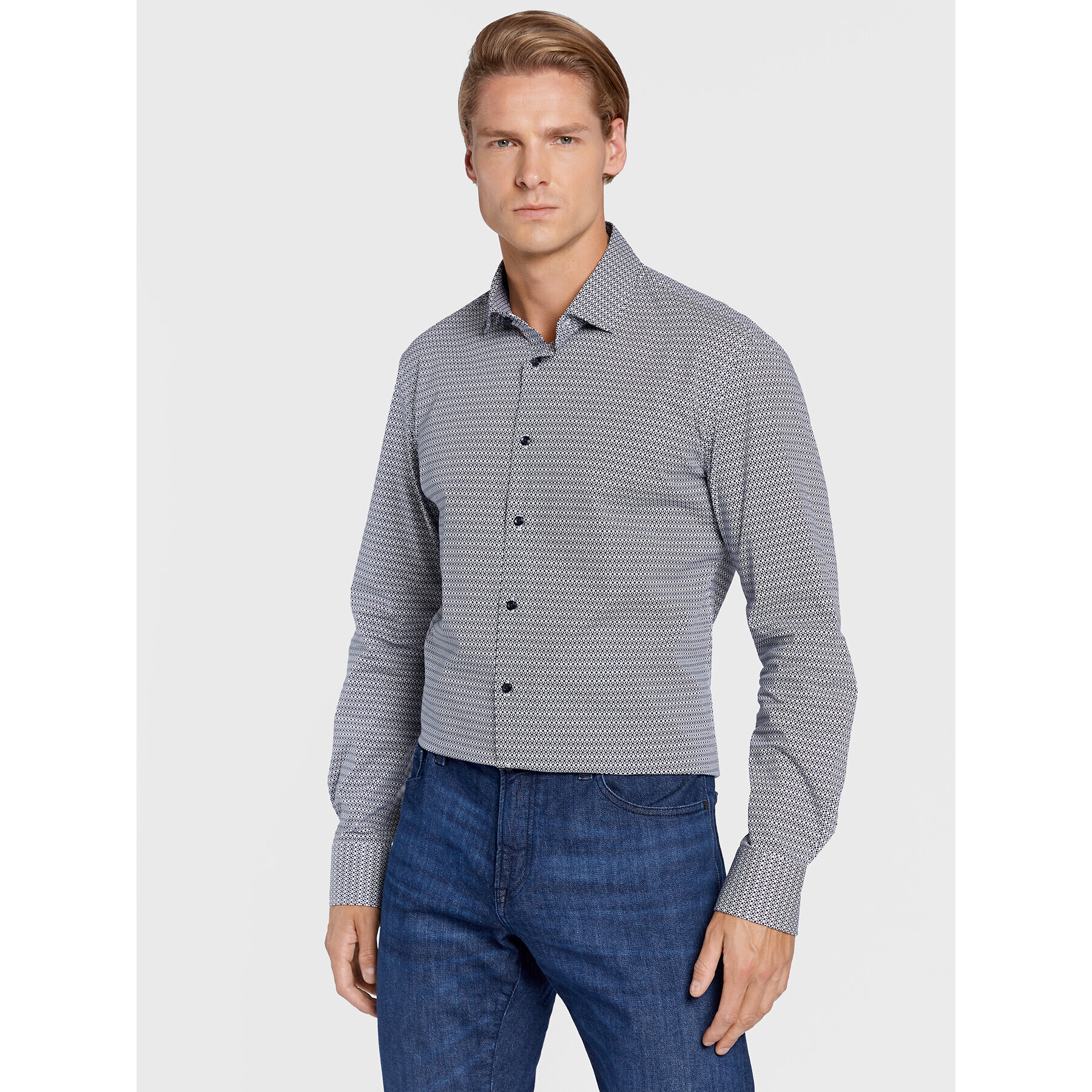 Pierre Cardin Cămașă C6 11401/000/0060 Bleumarin Tailored Fit - Pled.ro