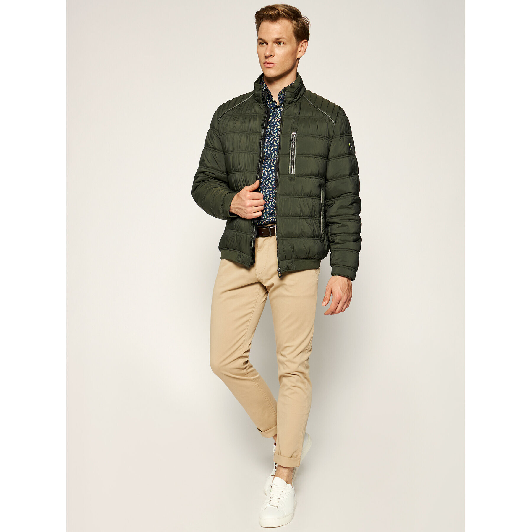 Pierre Cardin Geacă din puf 69020 Verde Regular Fit - Pled.ro