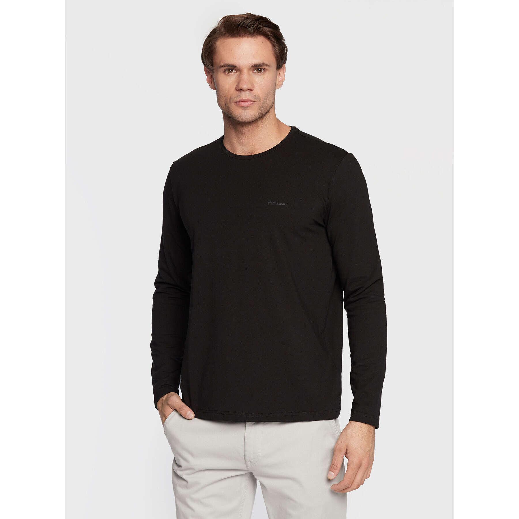 Pierre Cardin Longsleeve 30070/000/3016 Negru Regular Fit - Pled.ro