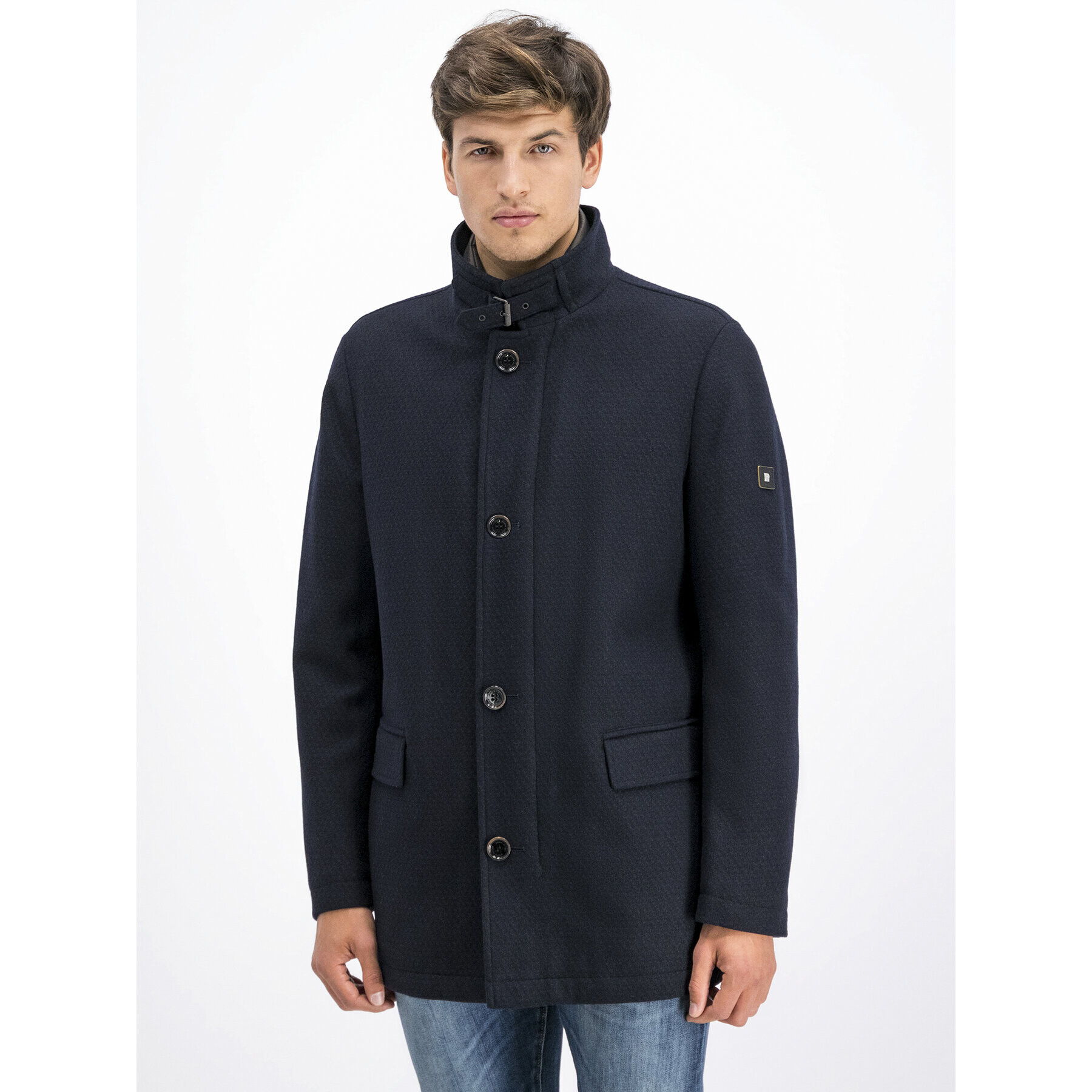 Pierre Cardin Palton de lână 69130 Bleumarin Regular Fit - Pled.ro