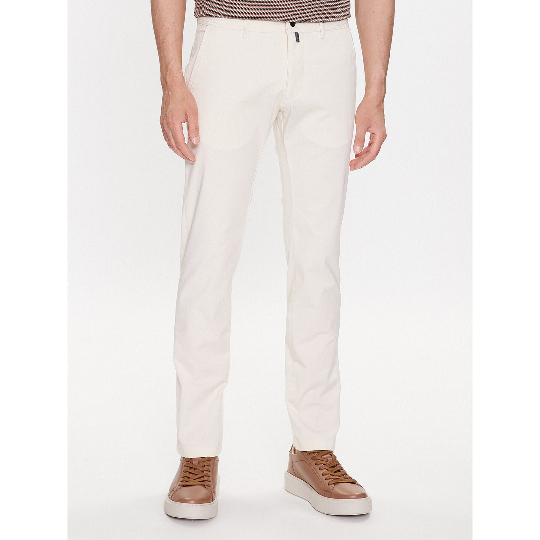 Pierre Cardin Pantaloni chino 30050/000/4017 Écru Slim Fit - Pled.ro