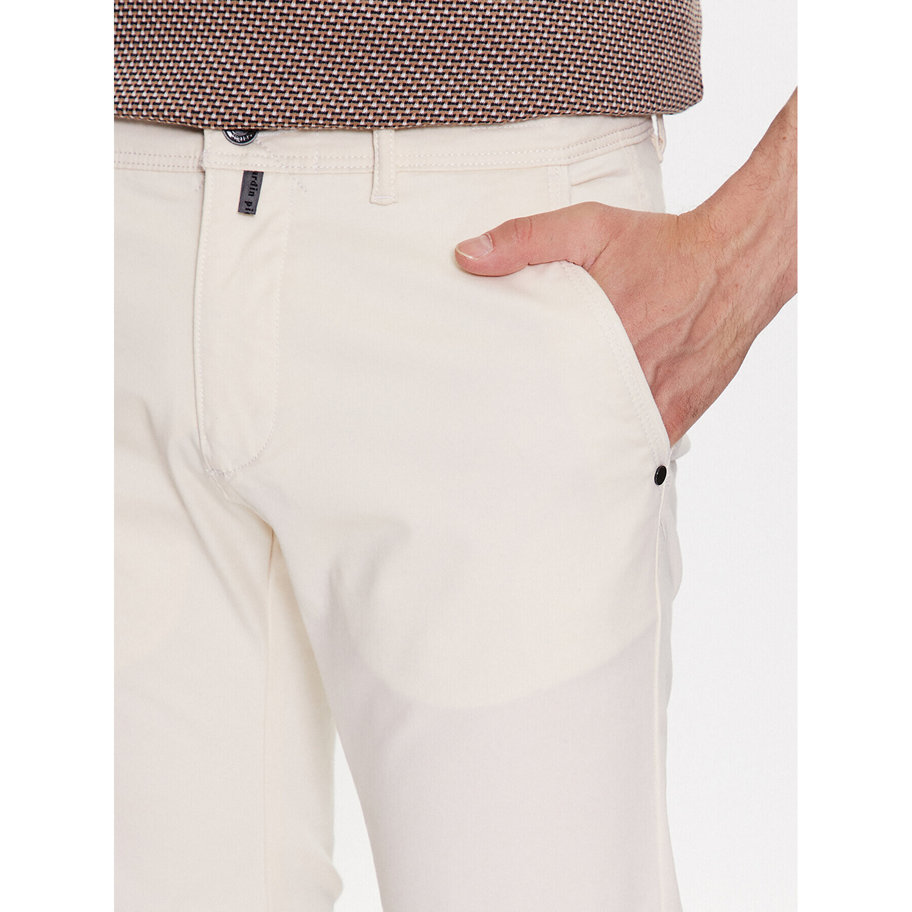 Pierre Cardin Pantaloni chino 30050/000/4017 Écru Slim Fit - Pled.ro