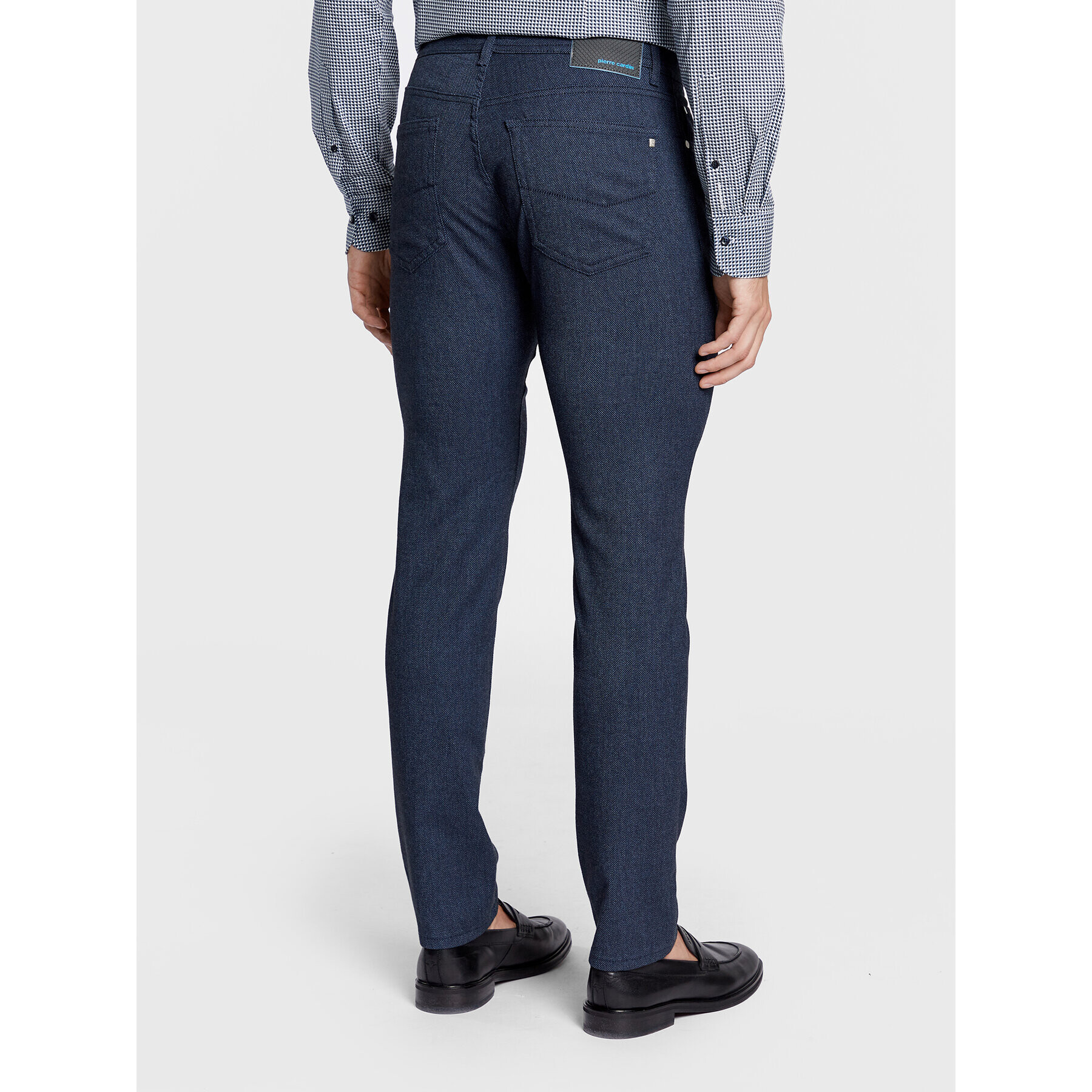 Pierre Cardin Pantaloni din material 30947/000/1016 Bleumarin Lyon Tapered Fit - Pled.ro