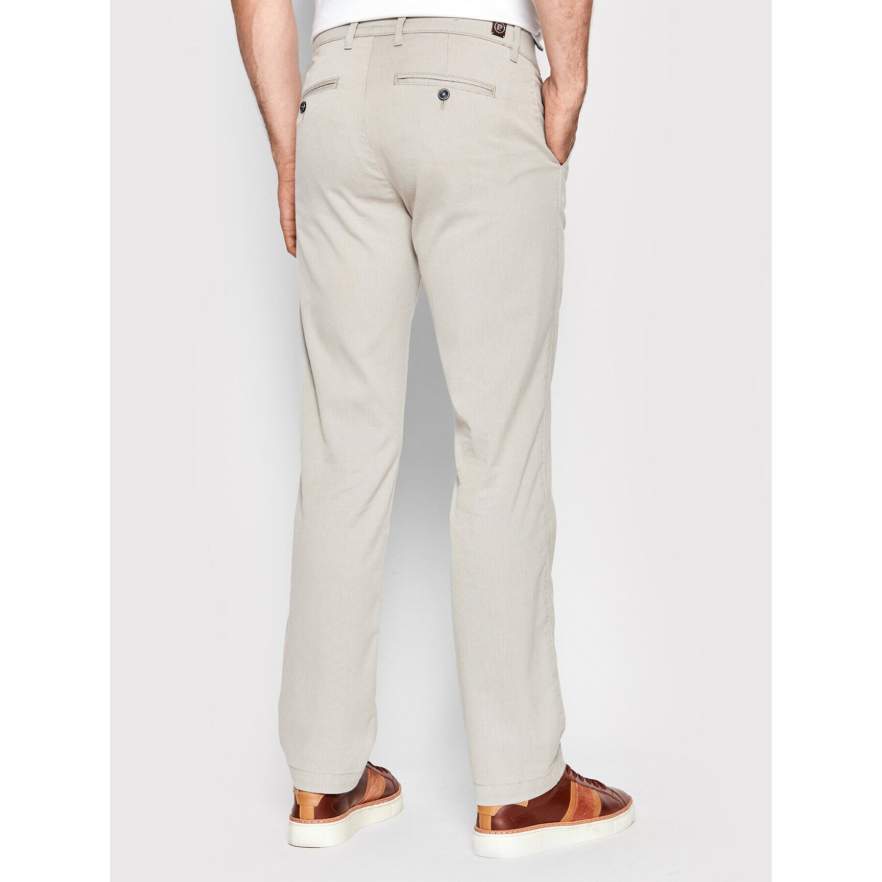 Pierre Cardin Pantaloni din material 33747/000/1003 Bej Lyon Tapered Fit - Pled.ro